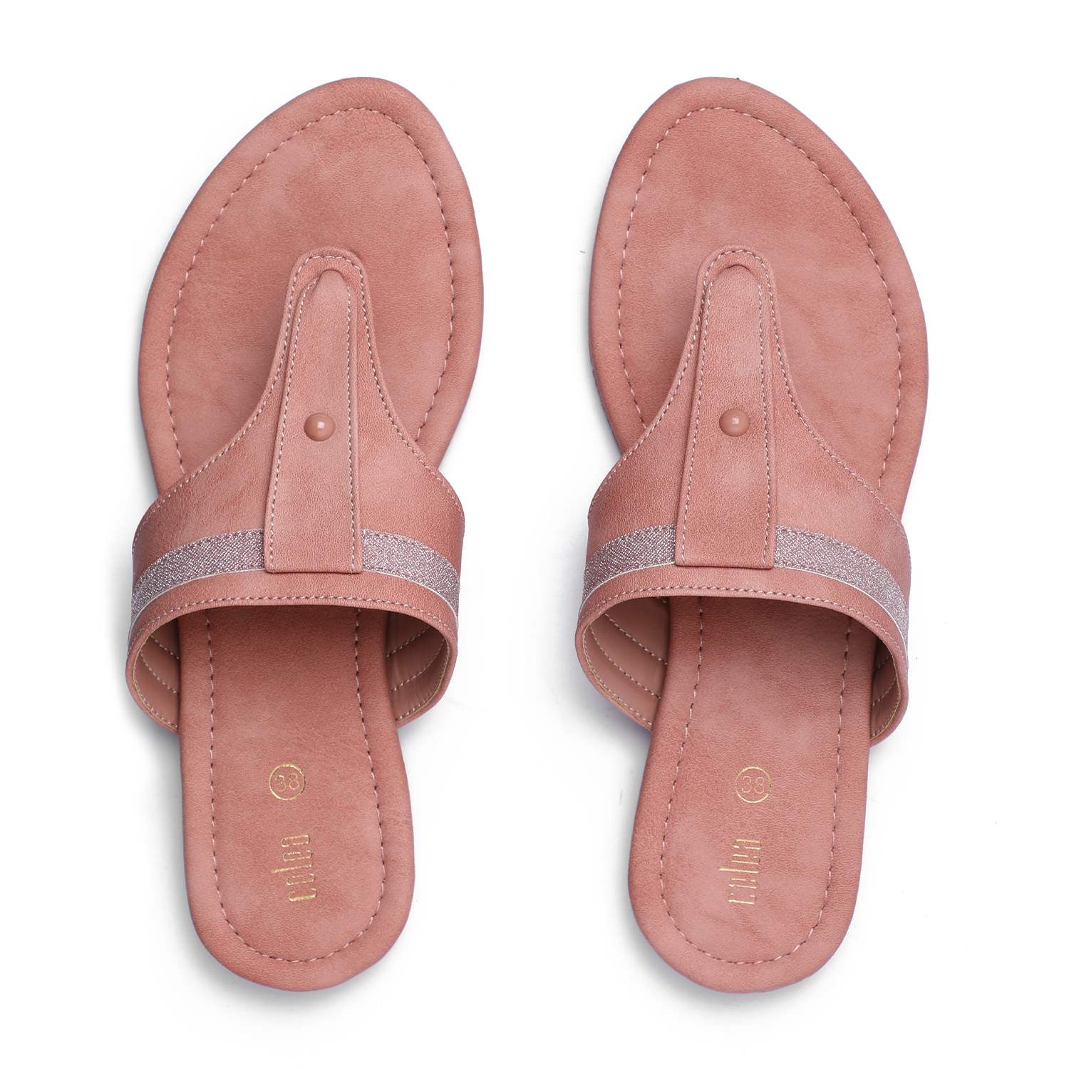 Elegant Peach Women Casual Flats