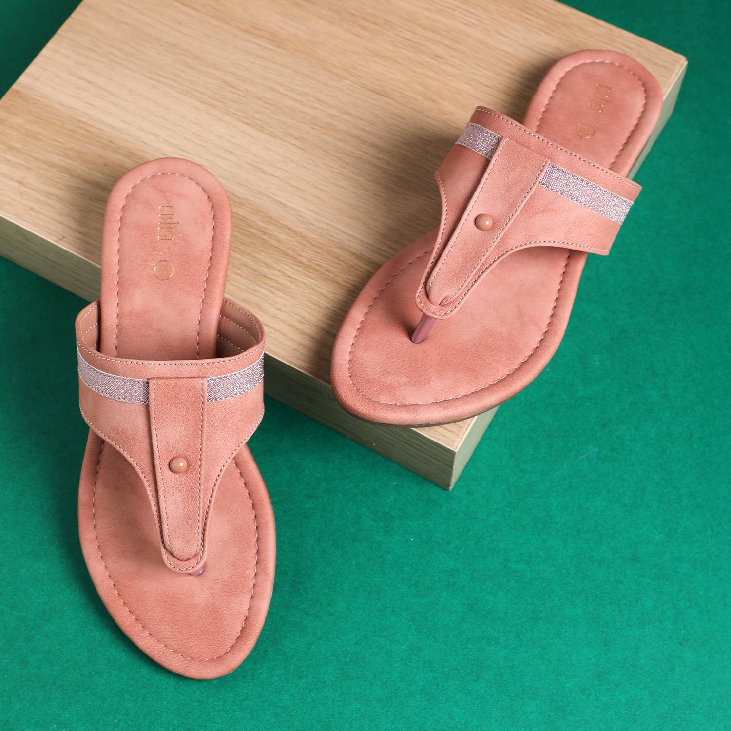 Elegant Peach Women Casual Flats