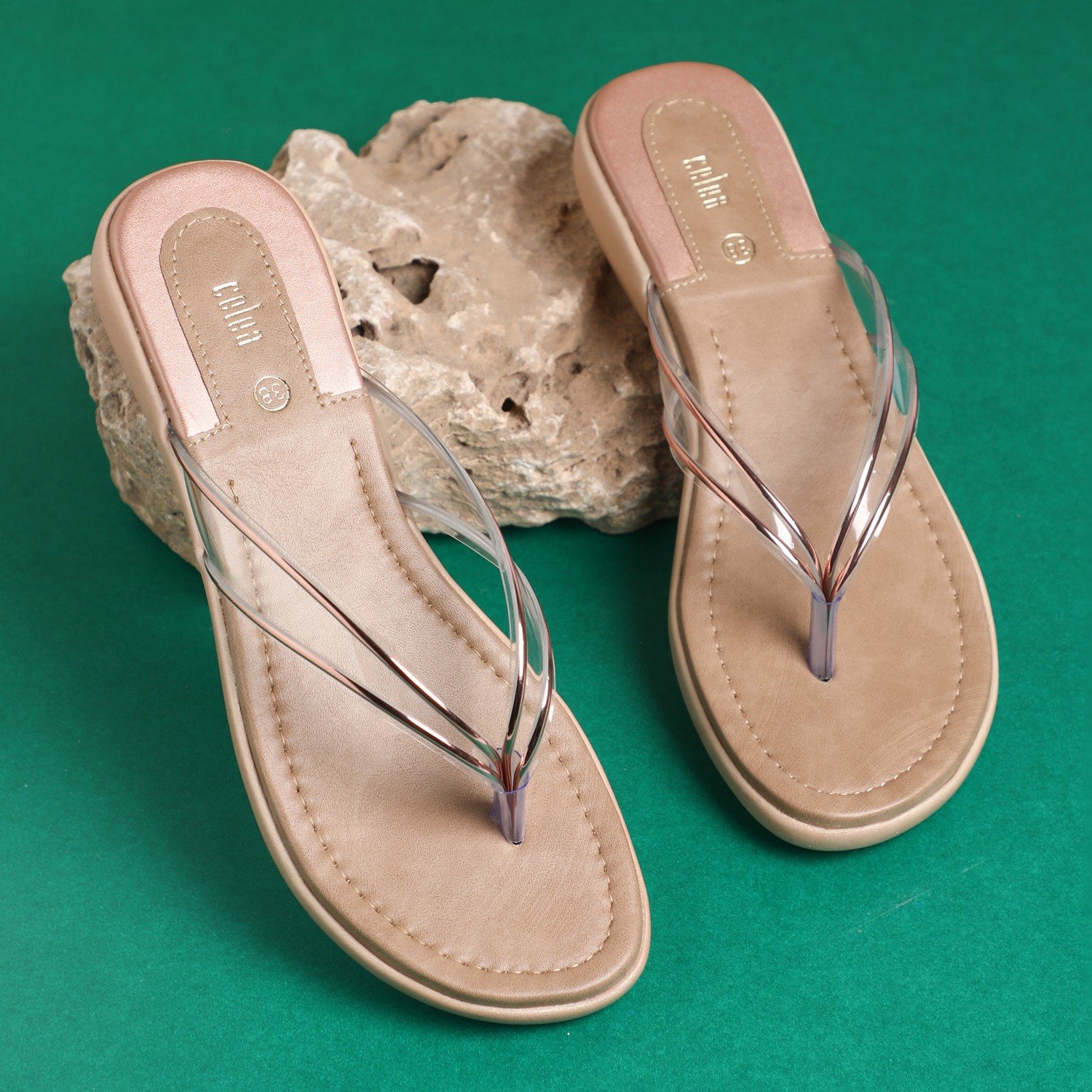 Elegant Transparent-Strap Flats