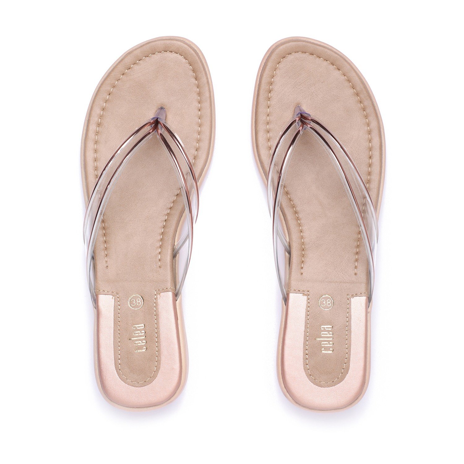 Elegant Transparent-Strap Flats