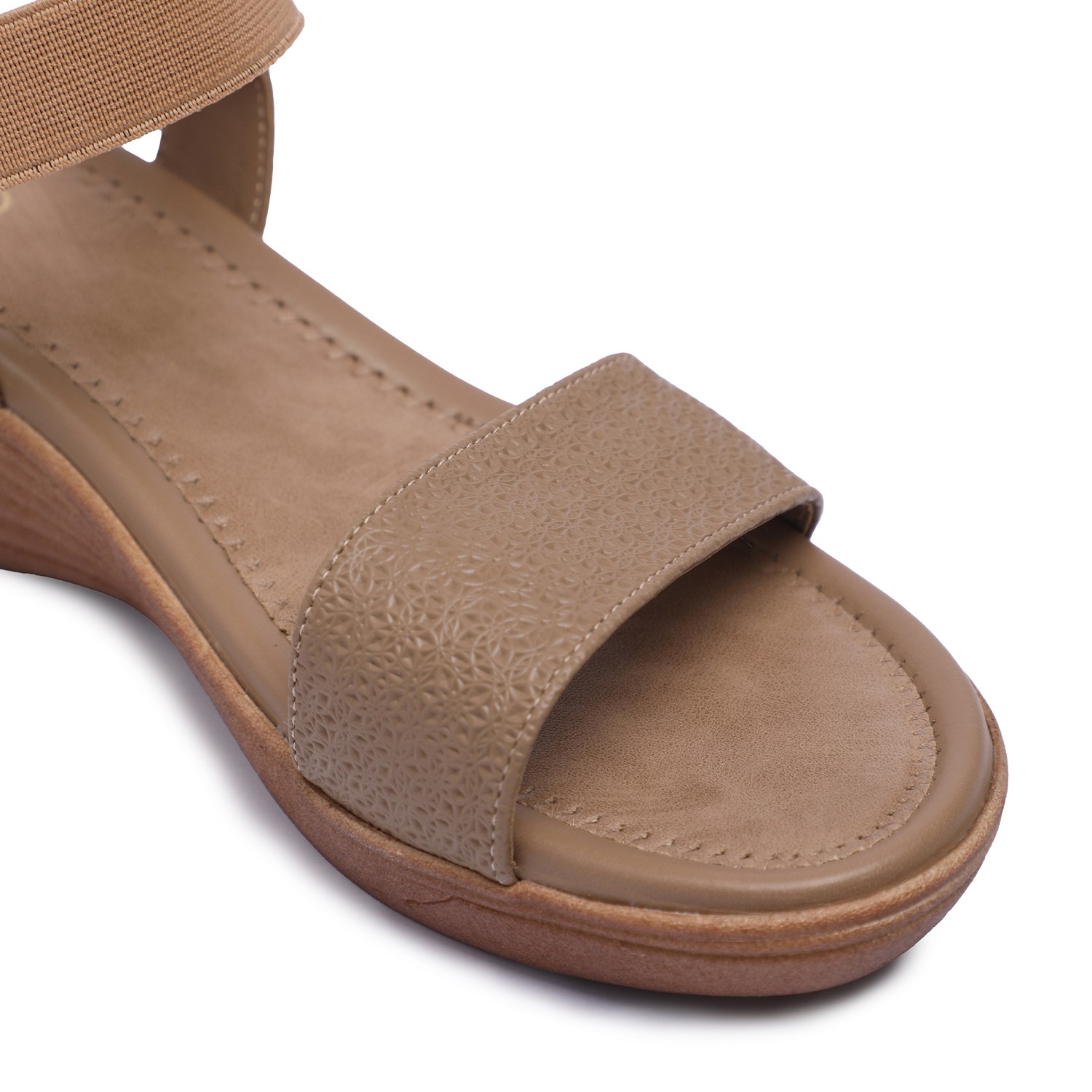 Women Brown Casual Wedge Sandals