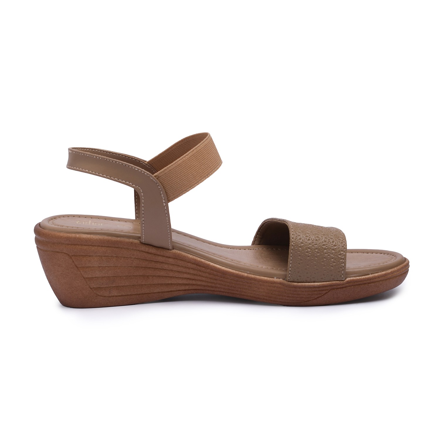 Women Brown Casual Wedge Sandals