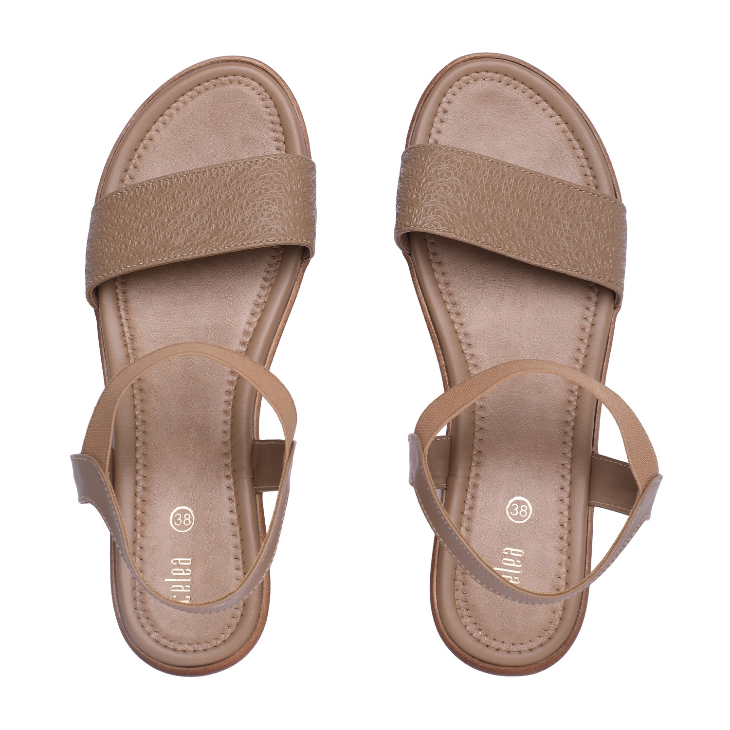 Women Brown Casual Wedge Sandals