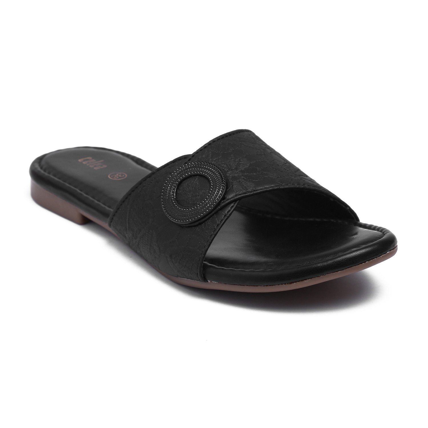 Women Black Casual flat sandals