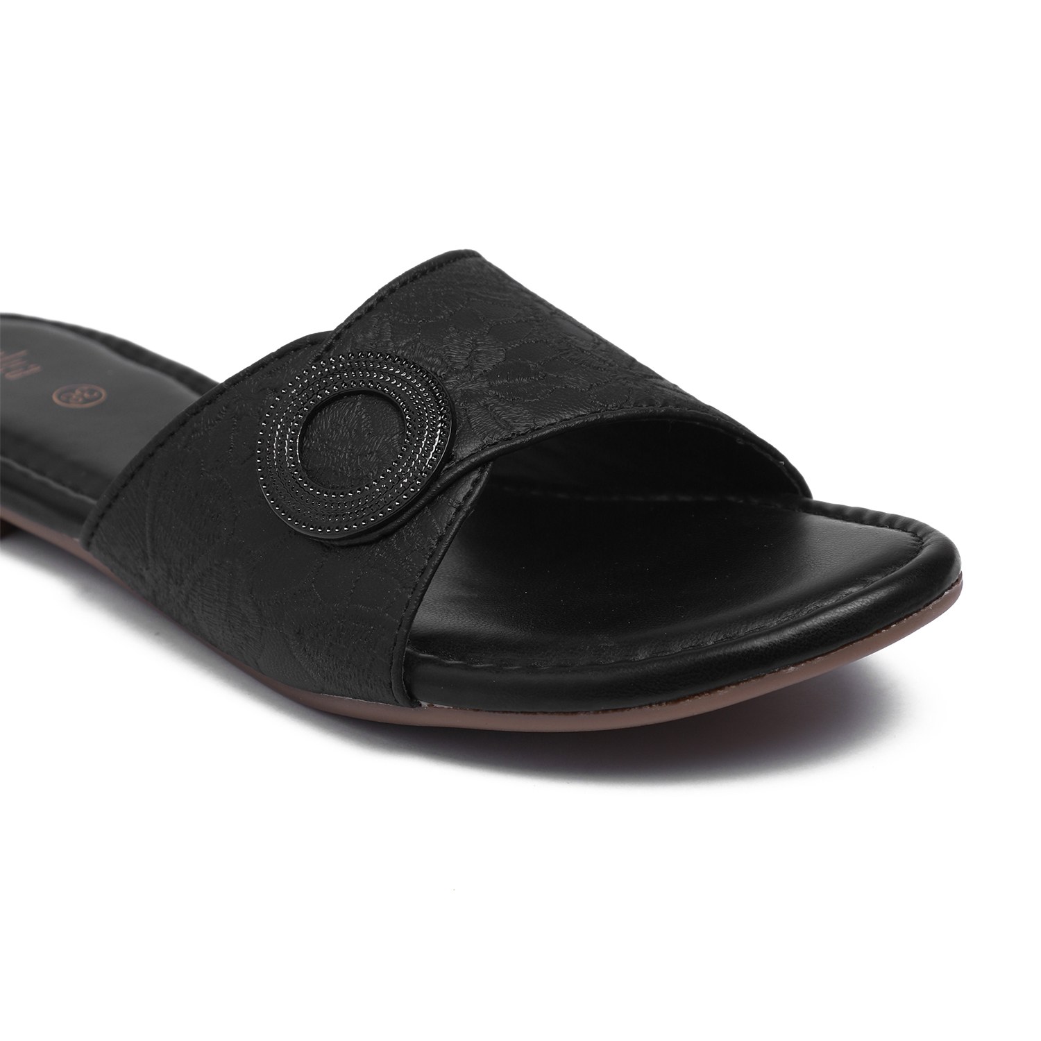 Women Black Casual flat sandals