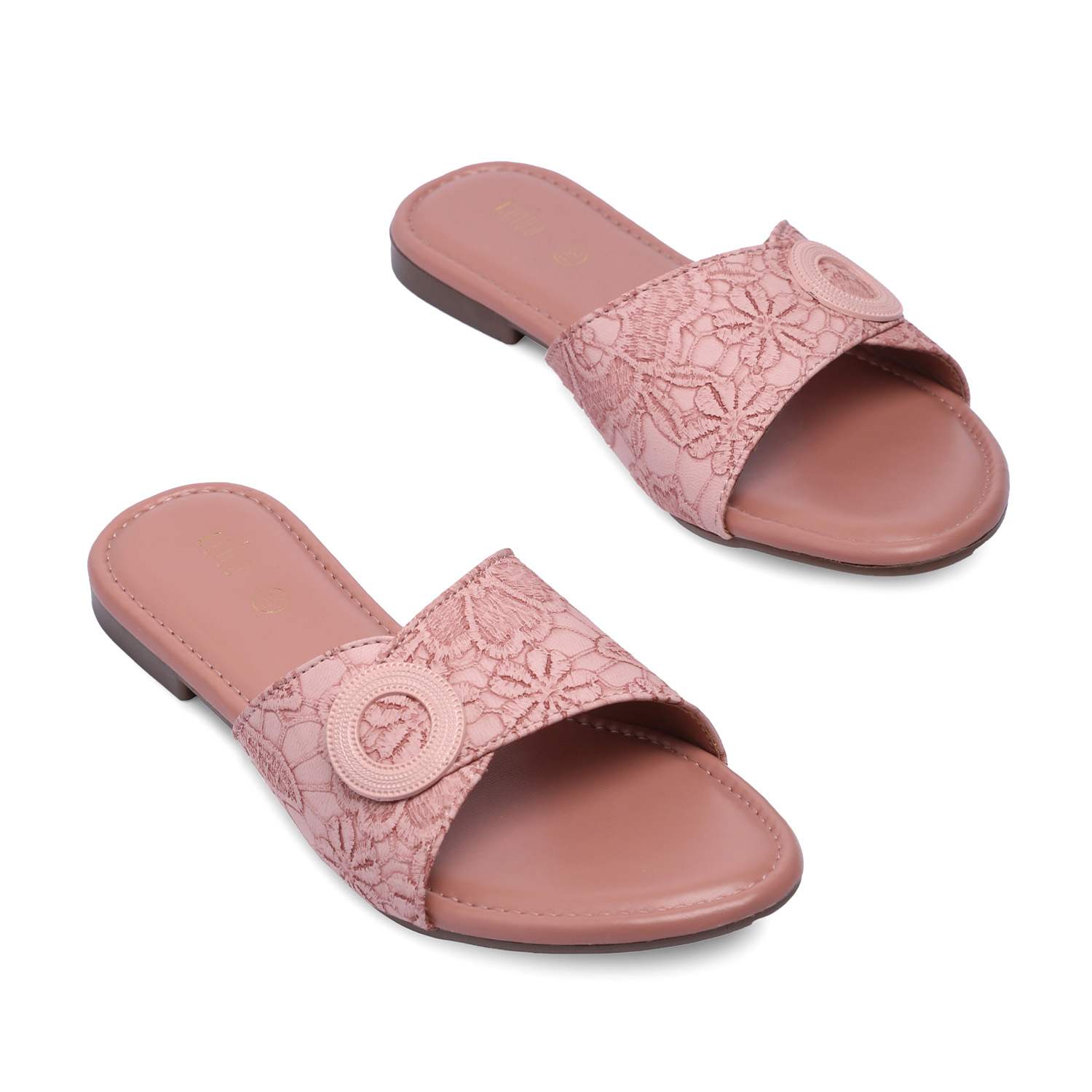 Women Peach Casual flat sandals