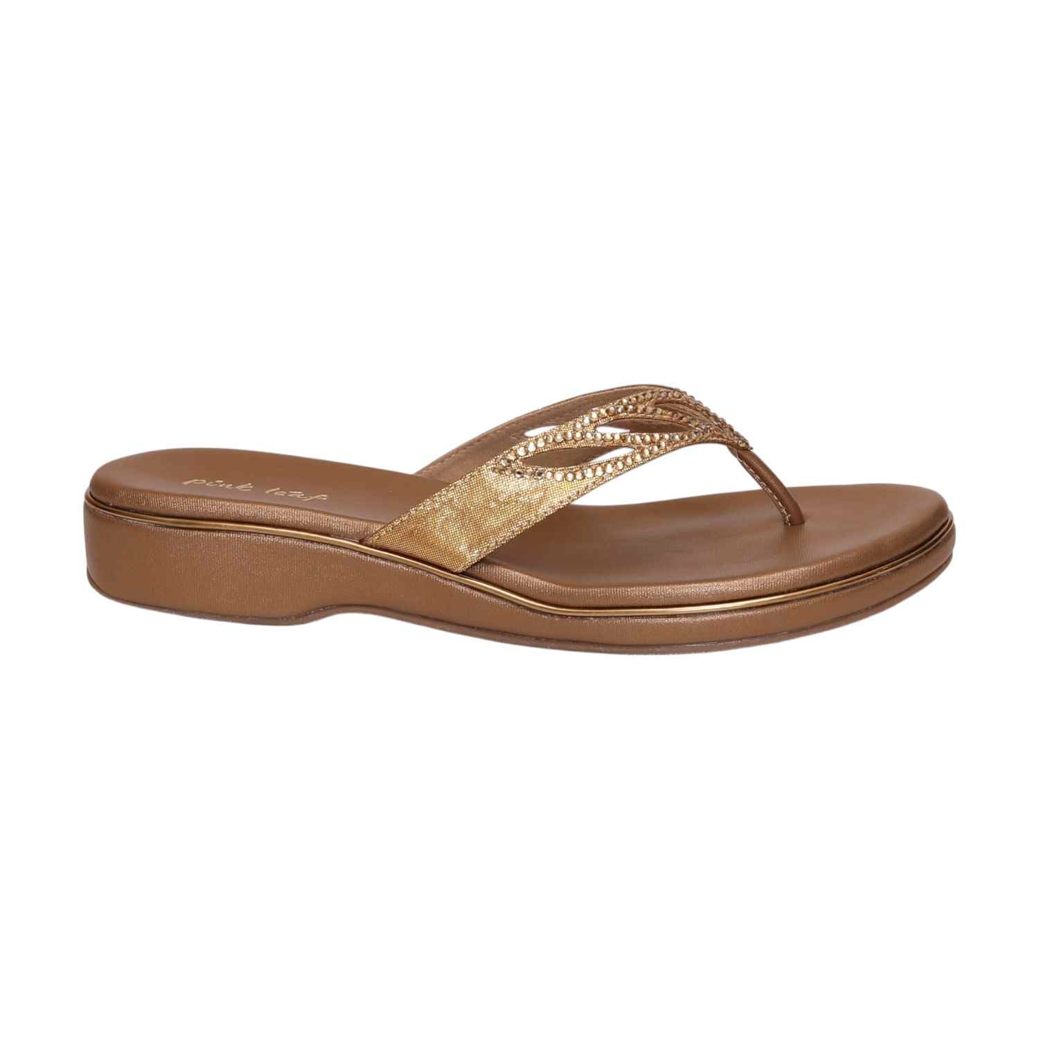 Women Antique Embellished Flip-Flops