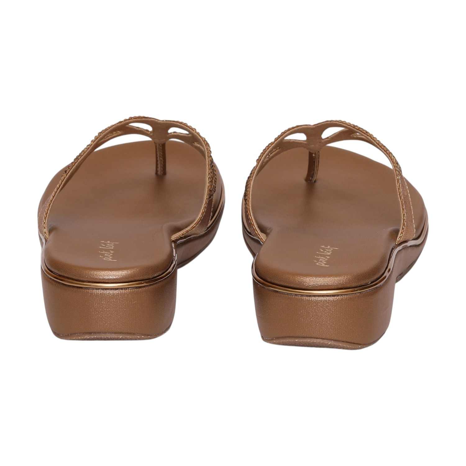 Women Antique Embellished Flip-Flops