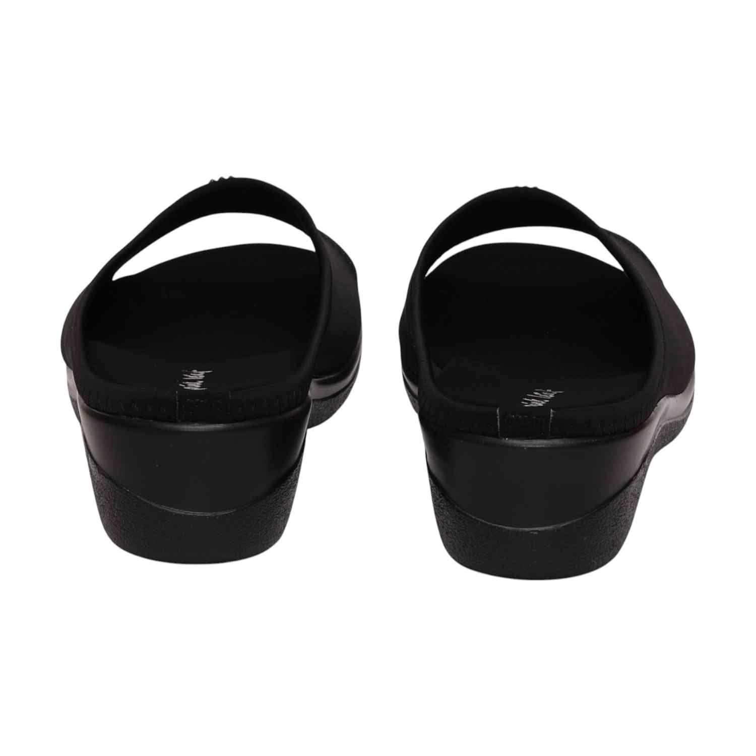 Women Black Wedge Slip-On