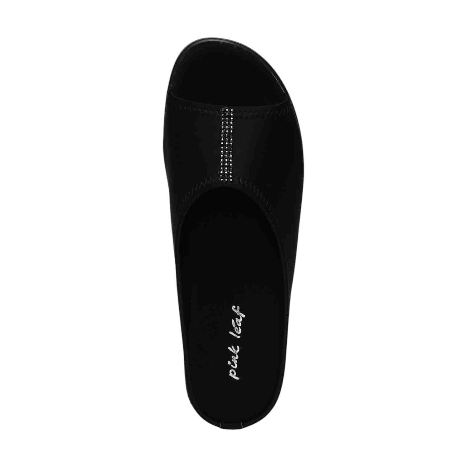Women Black Wedge Slip-On