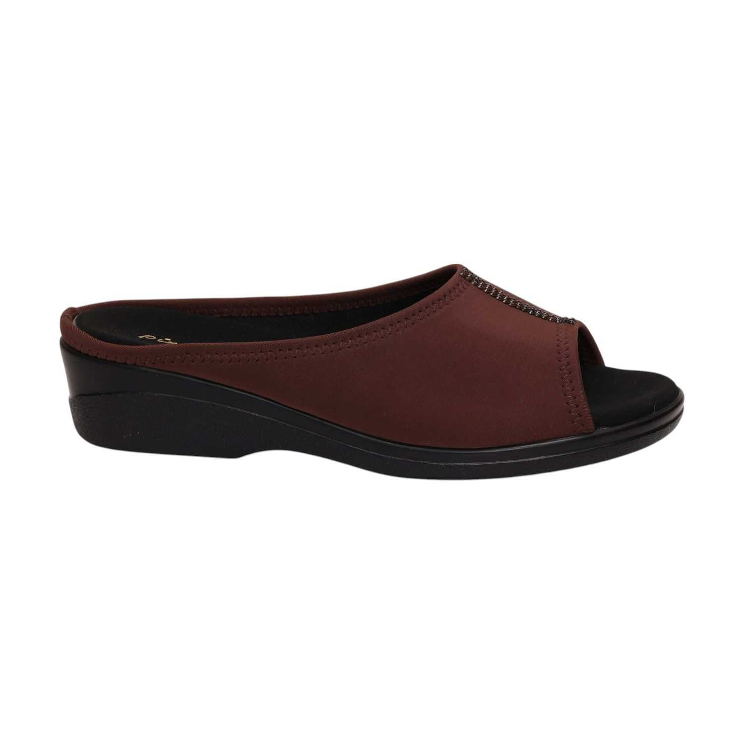Women Brown Wedge Slip-On