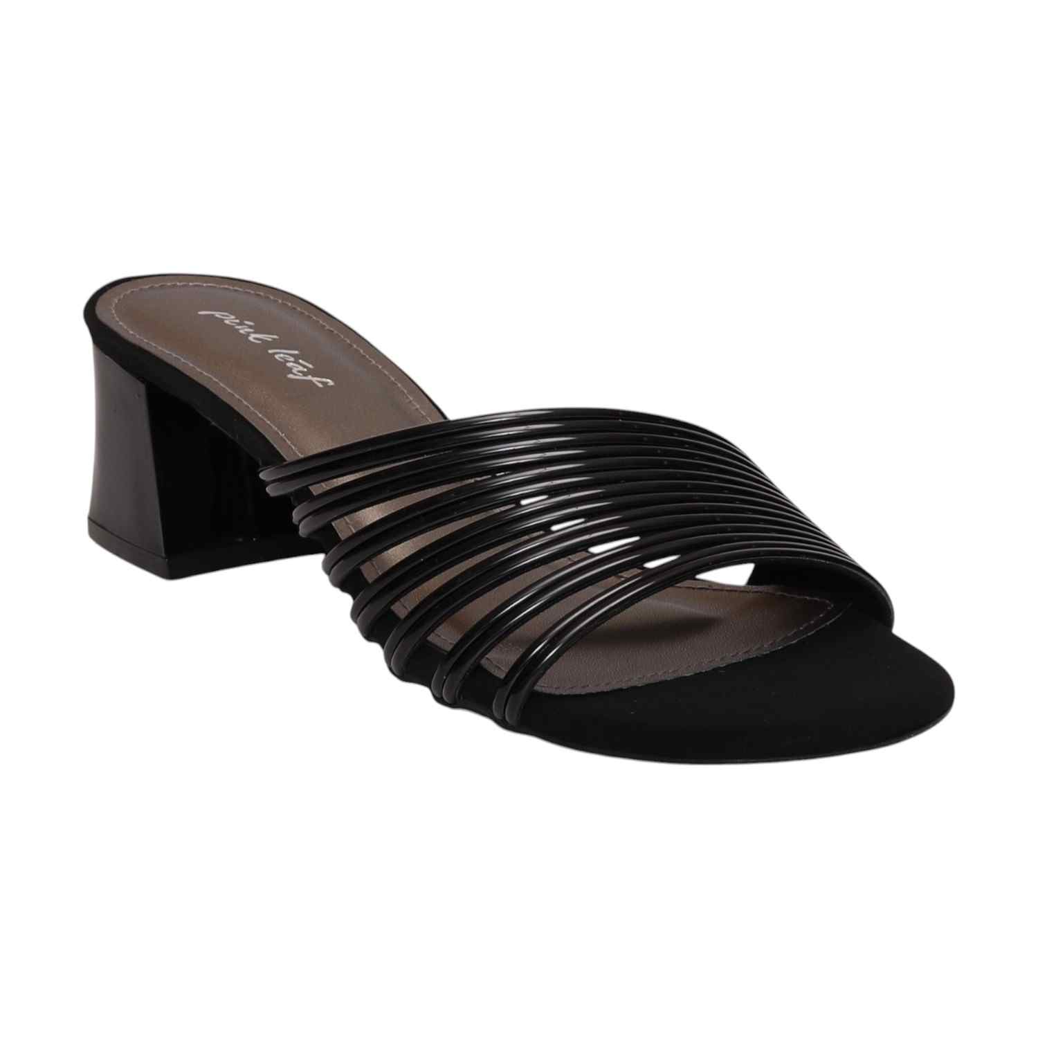 Women Black strappy Block Heel Sandals