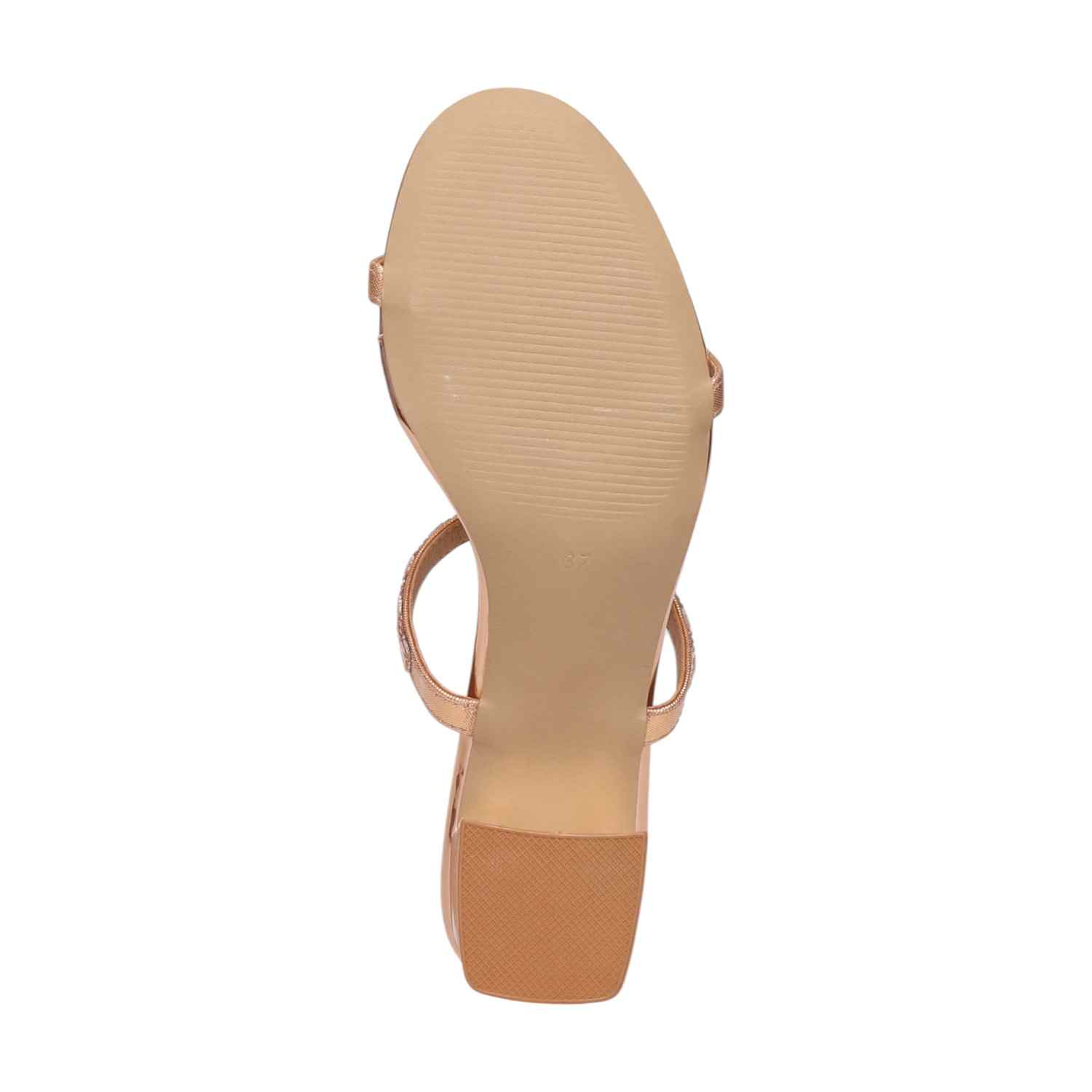 Women Sultan Rose Gold Strappy Heel Sandals