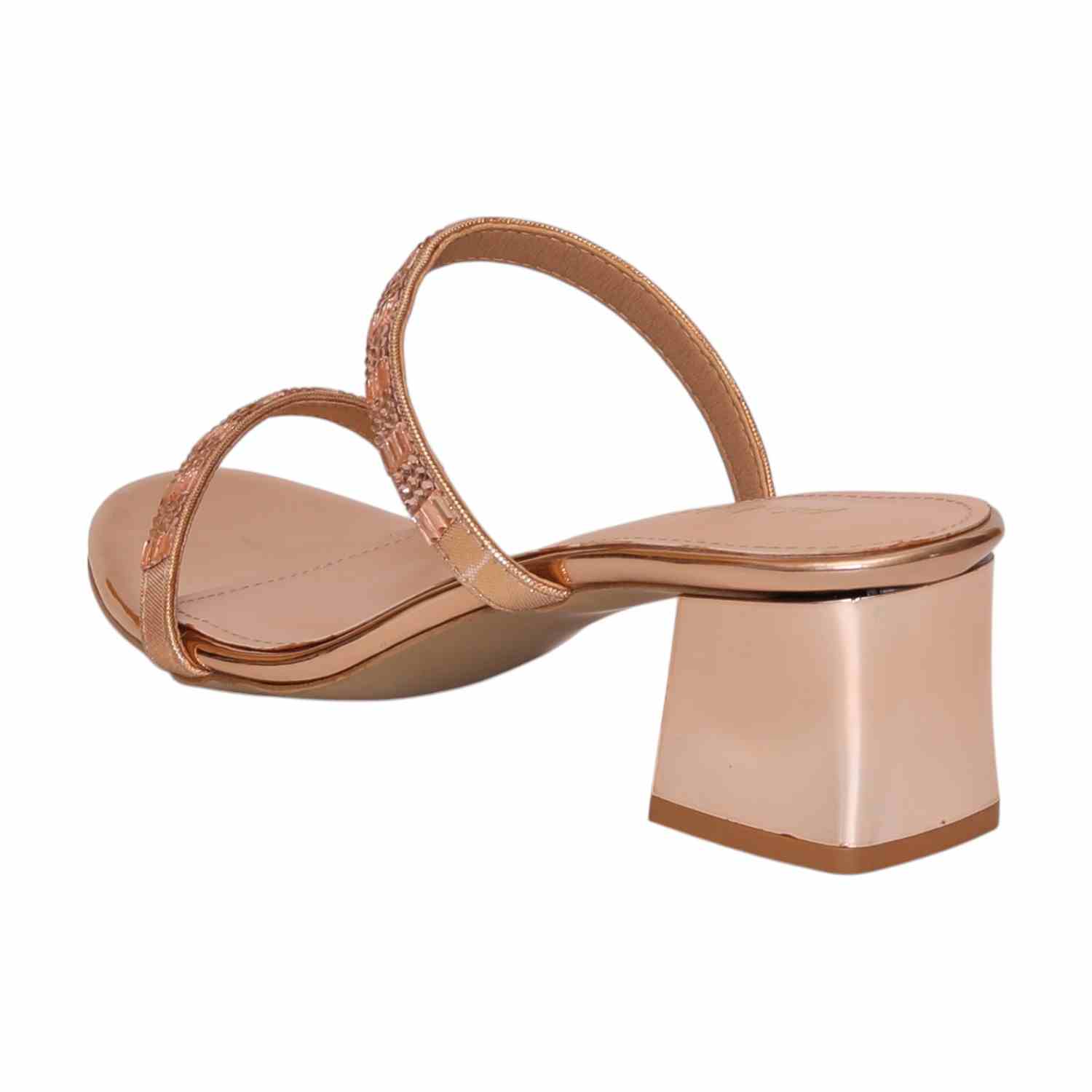 Women Sultan Rose Gold Strappy Heel Sandals