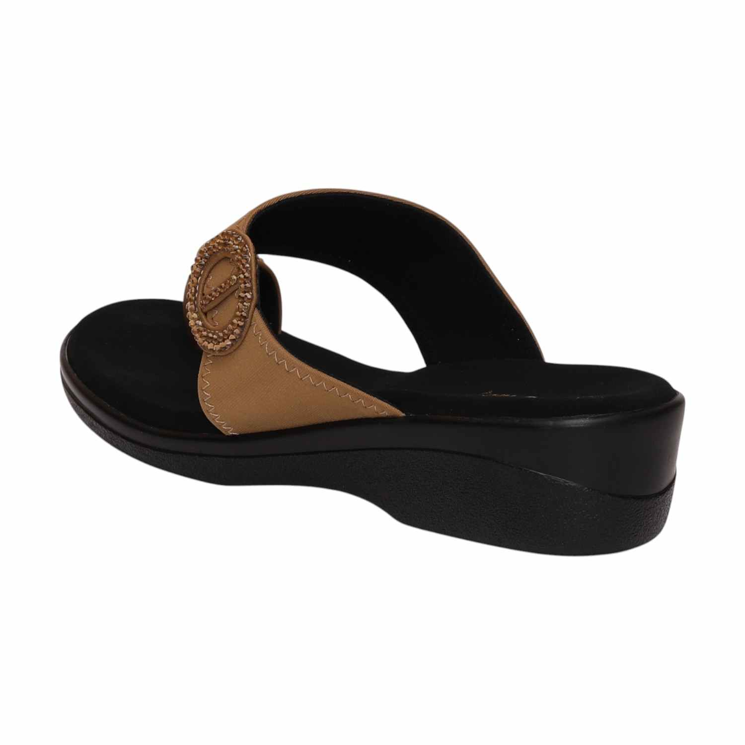 Women Brown Chic Toe Ring Sandals