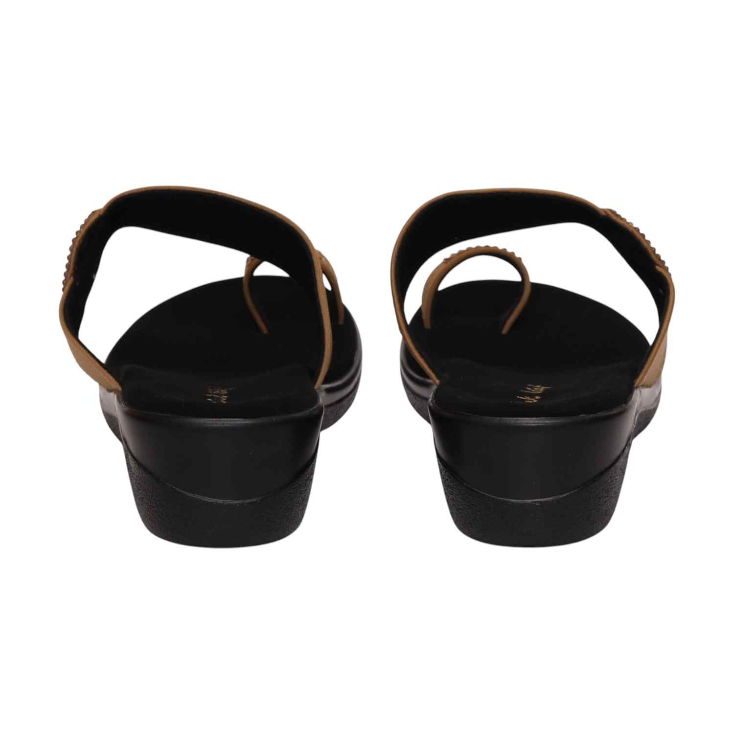 Women Brown Chic Toe Ring Sandals