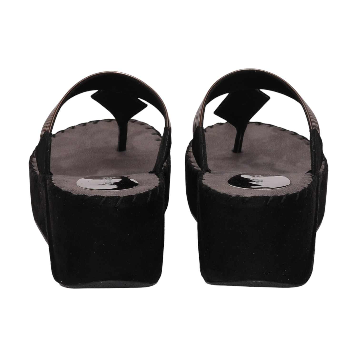 Women Black Wedges Fashion Flat