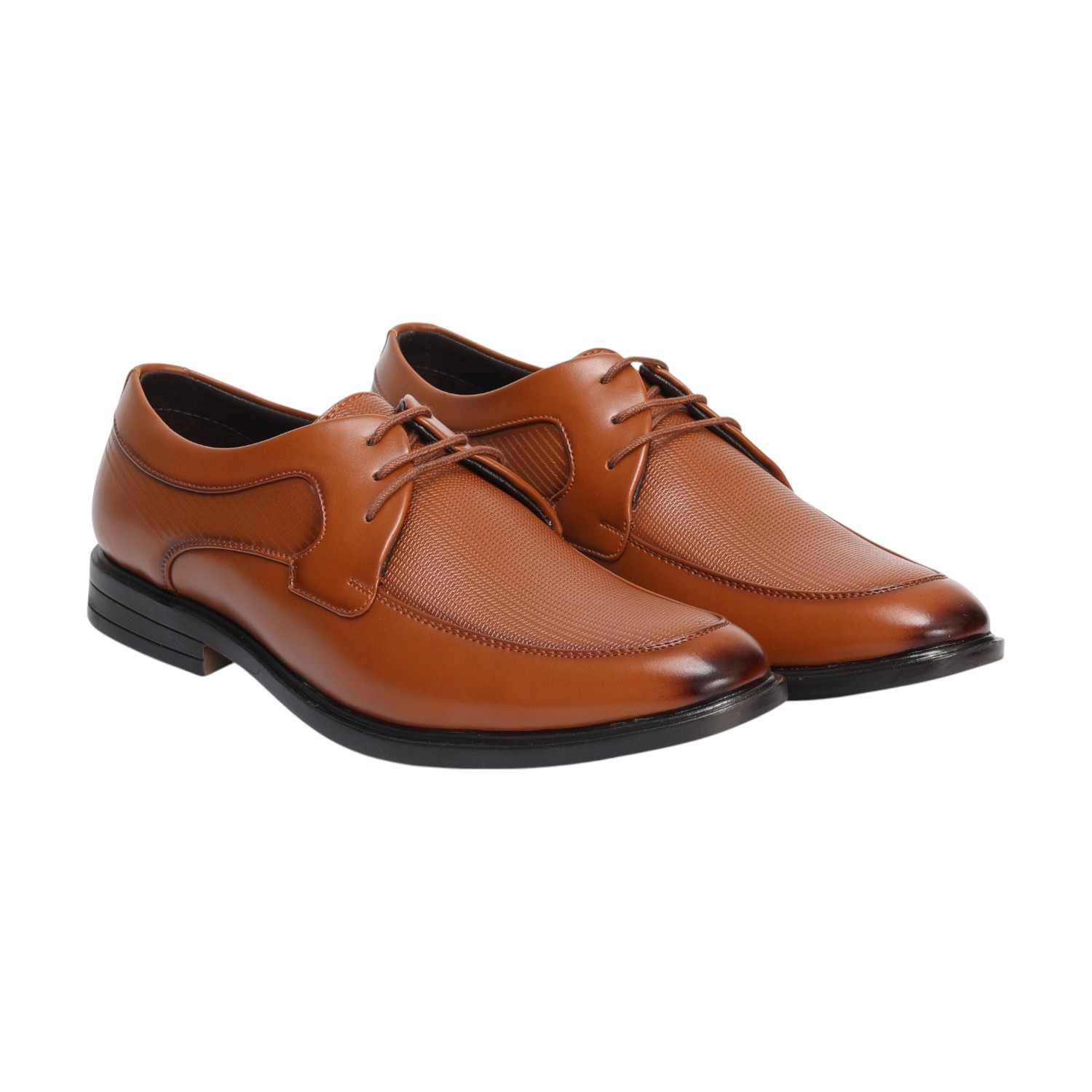 Men Tan Formal Shoes Lace Up