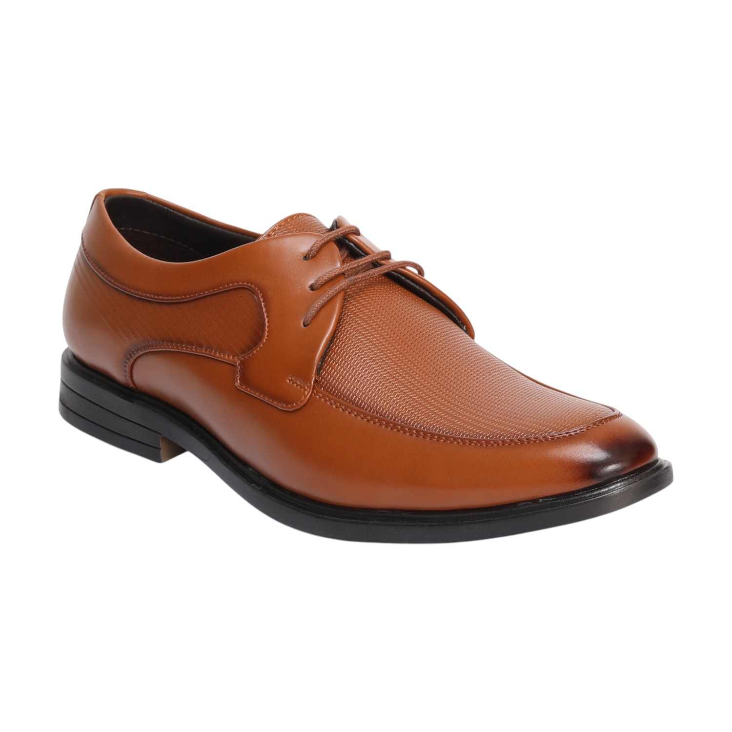 Men Tan Formal Shoes Lace Up