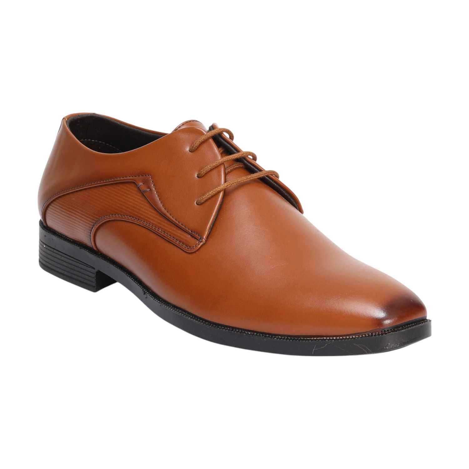 Men Tan Formal Shoes Lace Up