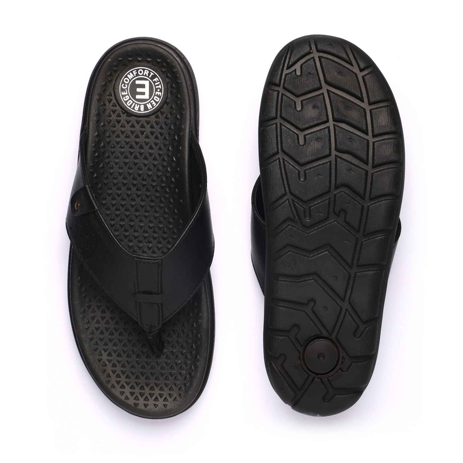 Men Black Slippers