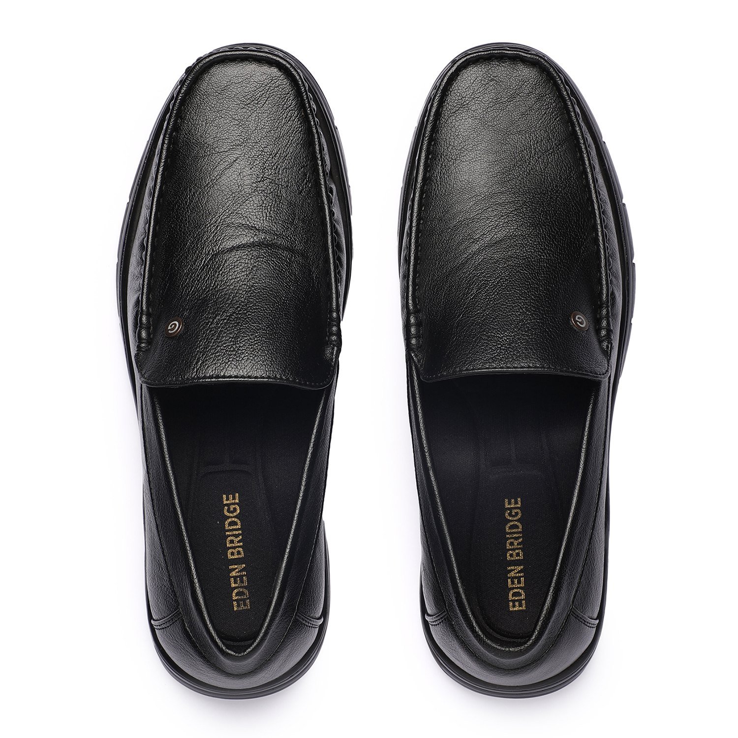 Men Black Casual Slip-Ons