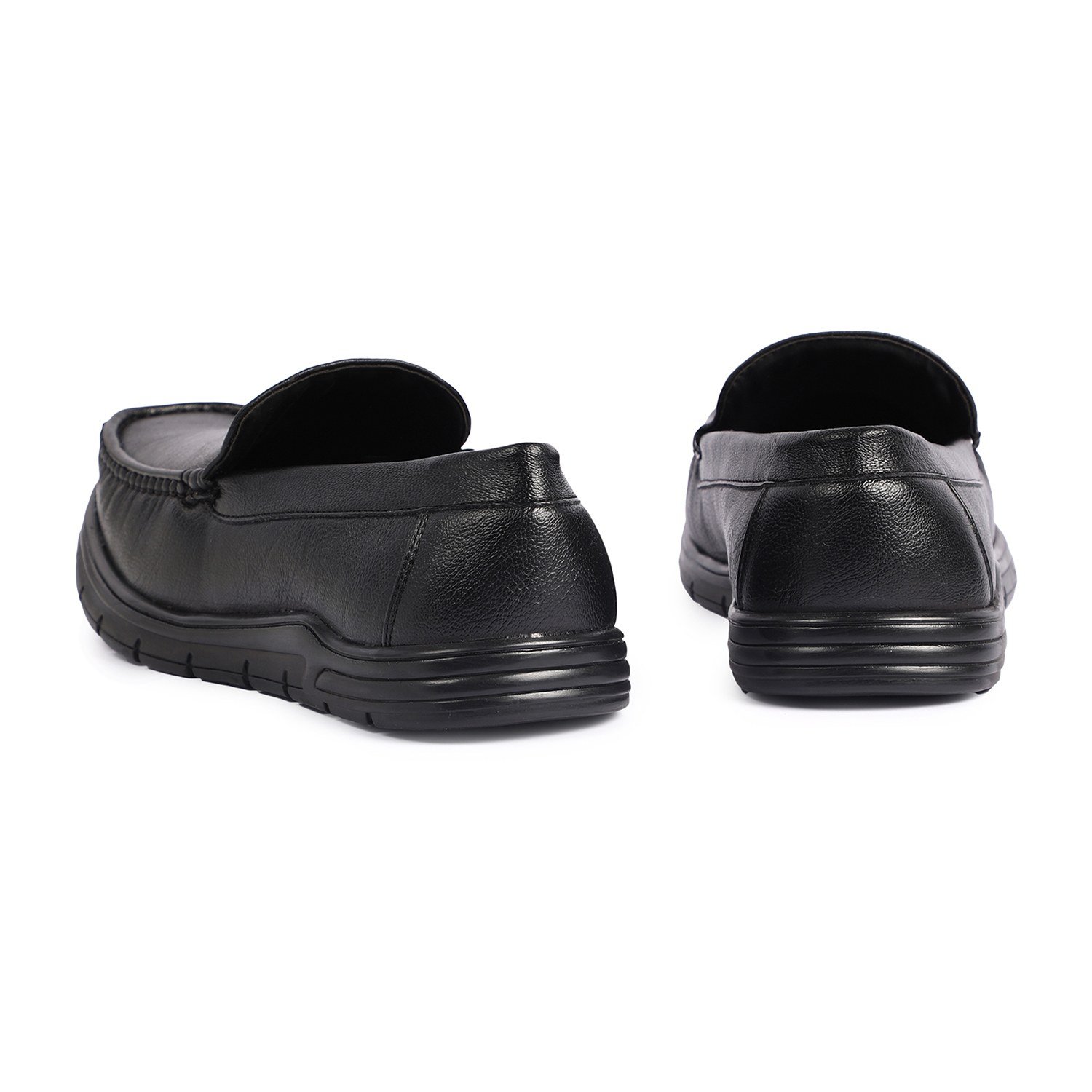 Men Black Casual Slip-Ons