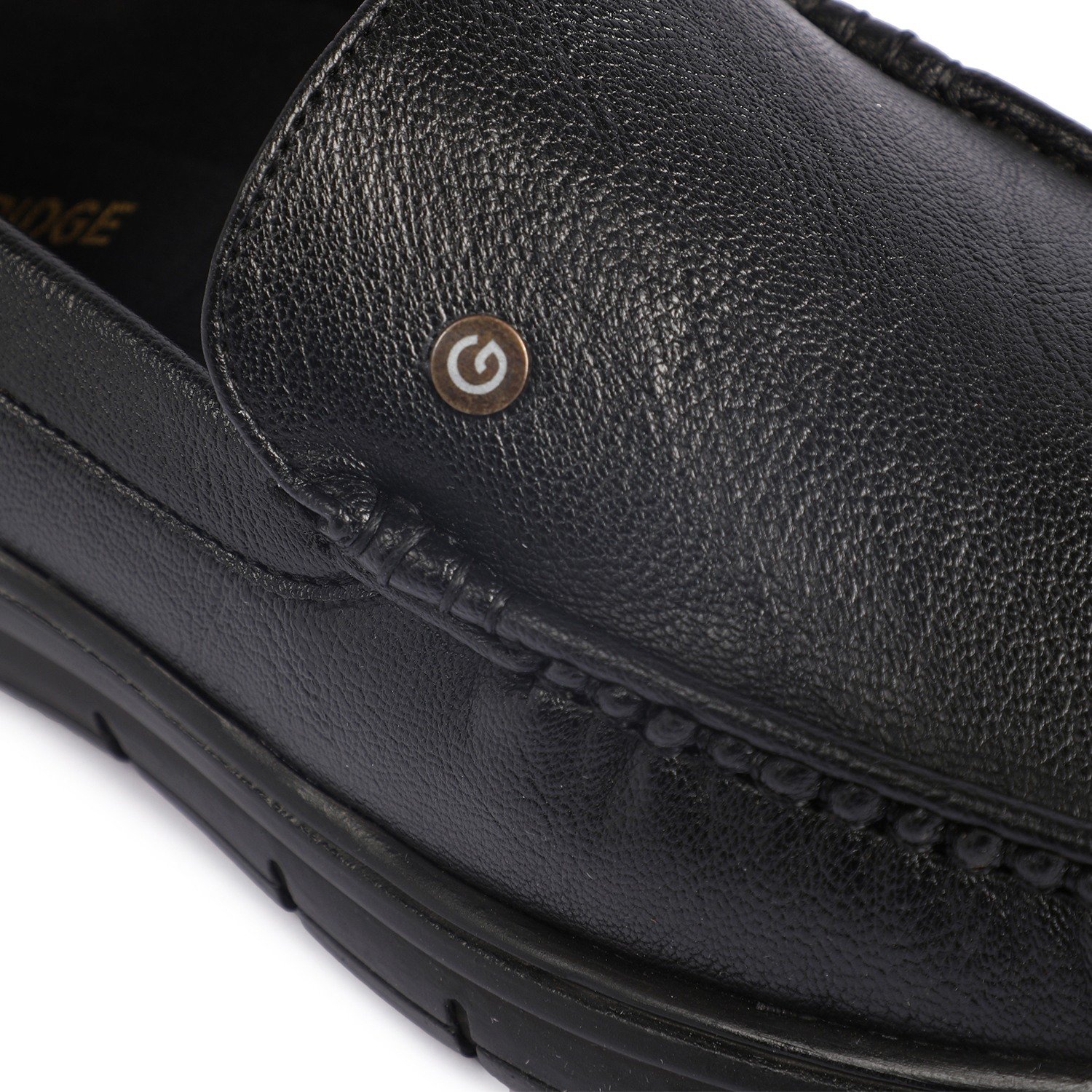 Men Black Casual Slip-Ons
