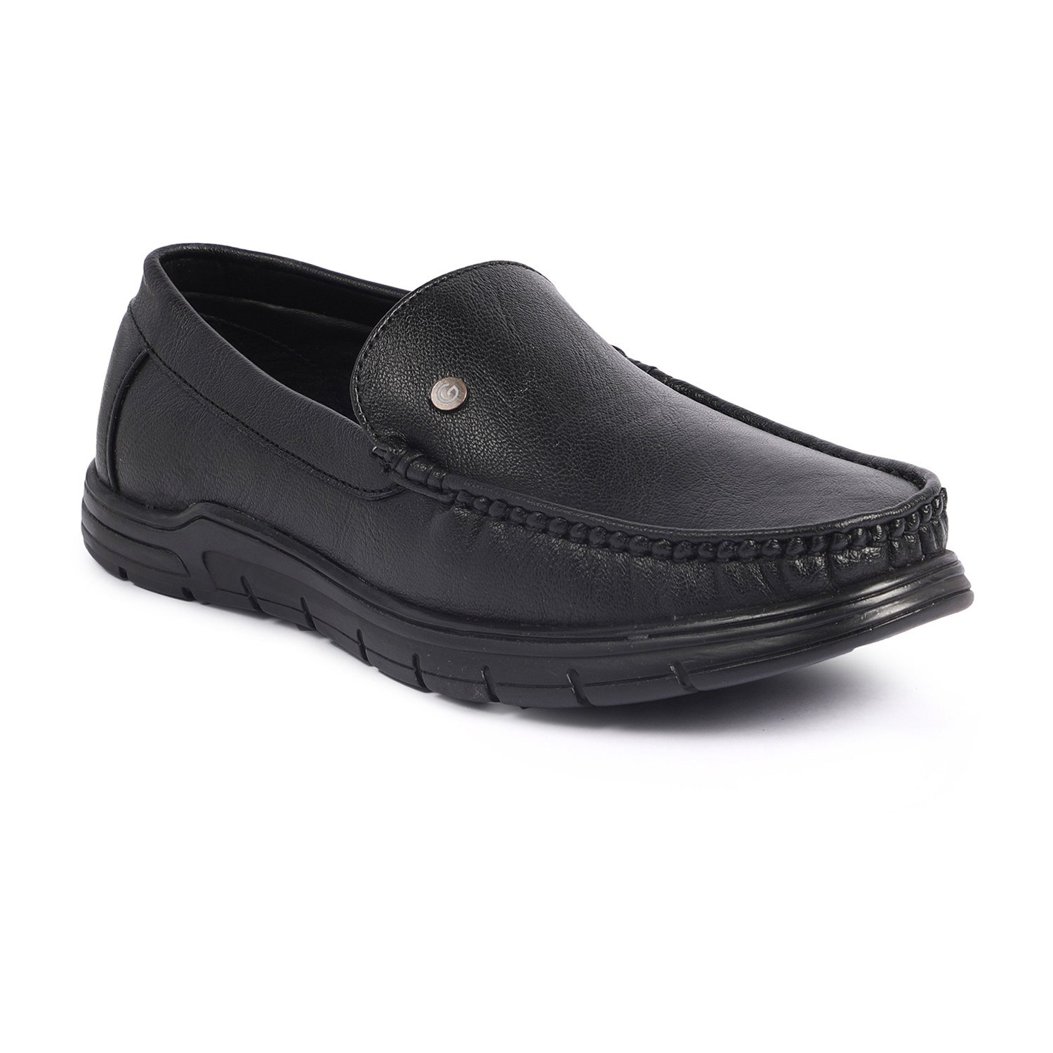 Men Black Casual Slip-Ons