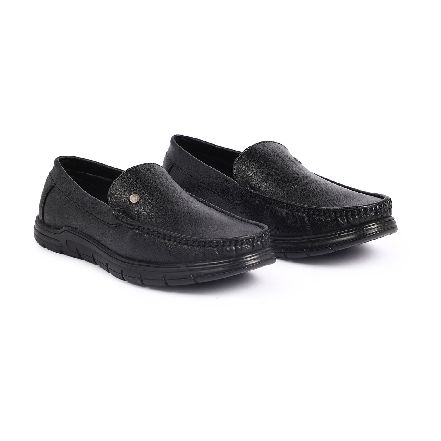 Men Black Casual Slip-Ons