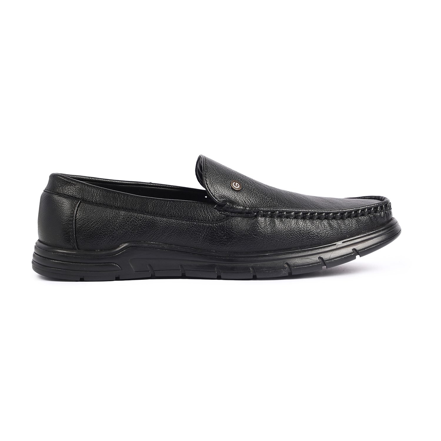 Men Black Casual Slip-Ons