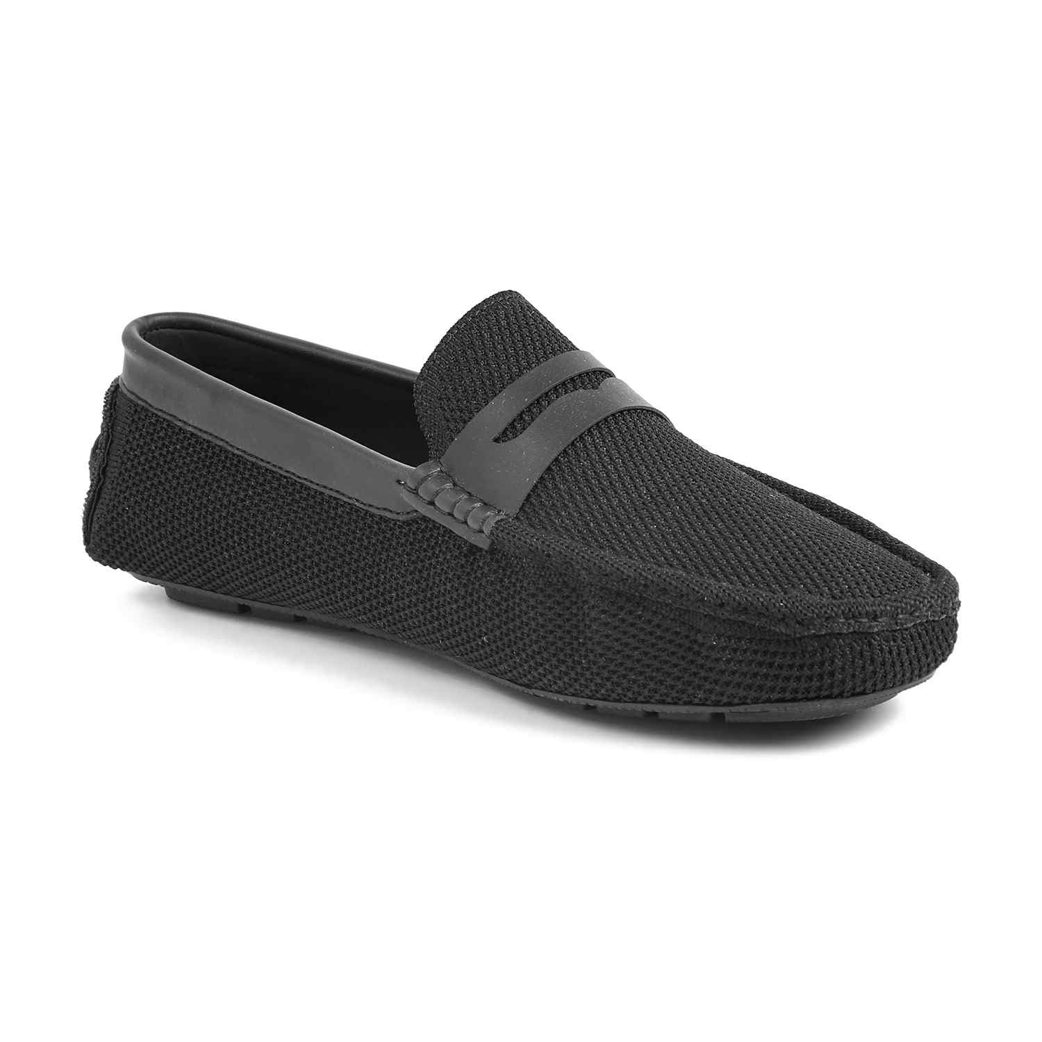 Men Black Casual Slip-Ons
