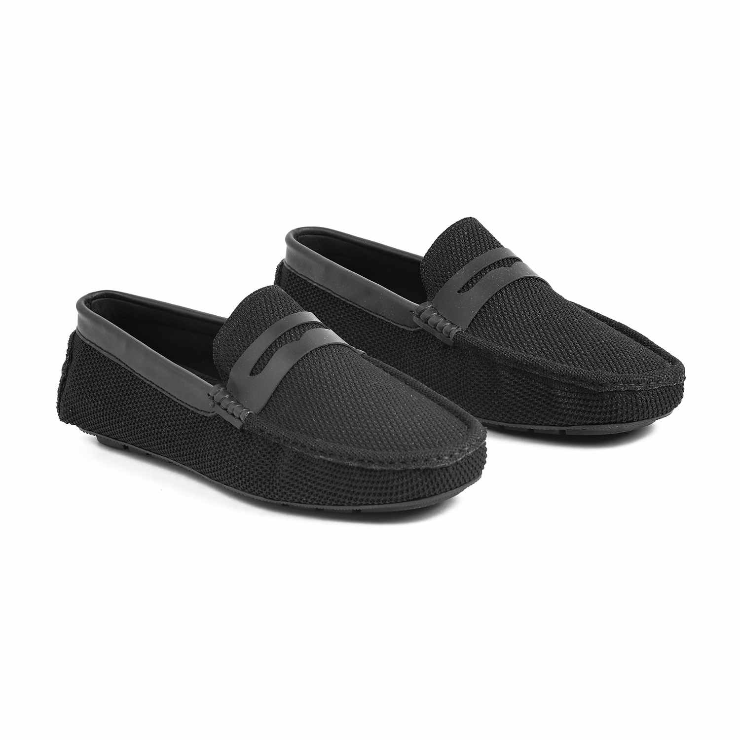 Men Black Casual Slip-Ons