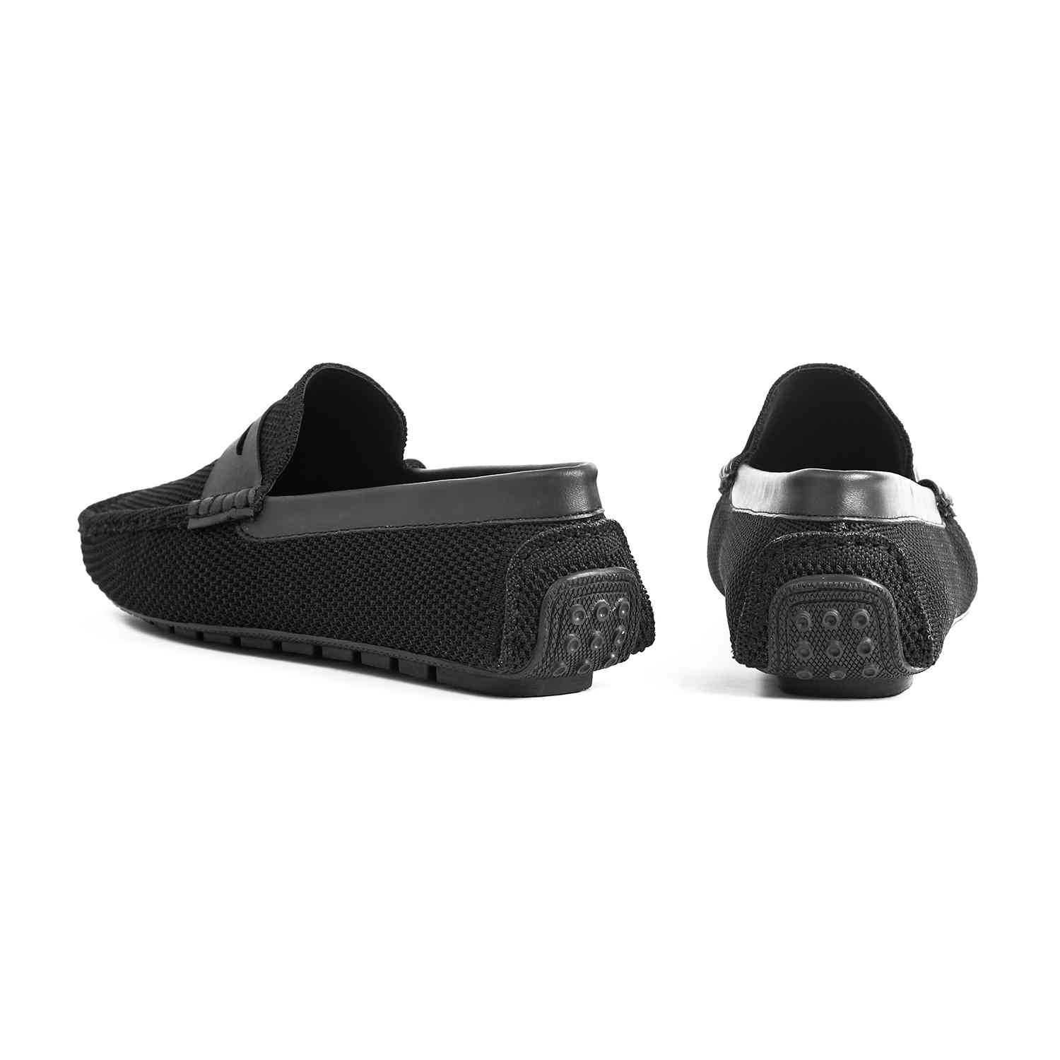 Men Black Casual Slip-Ons