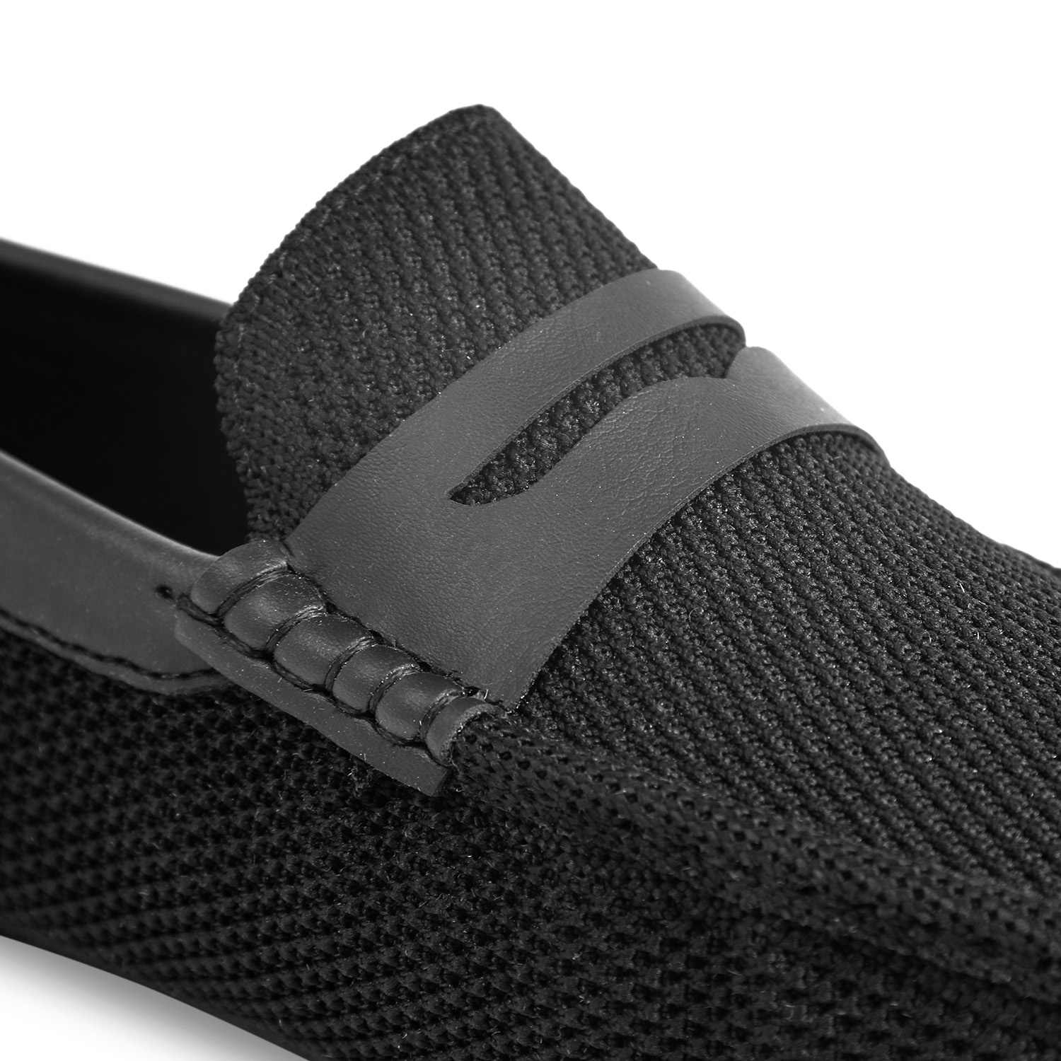 Men Black Casual Slip-Ons
