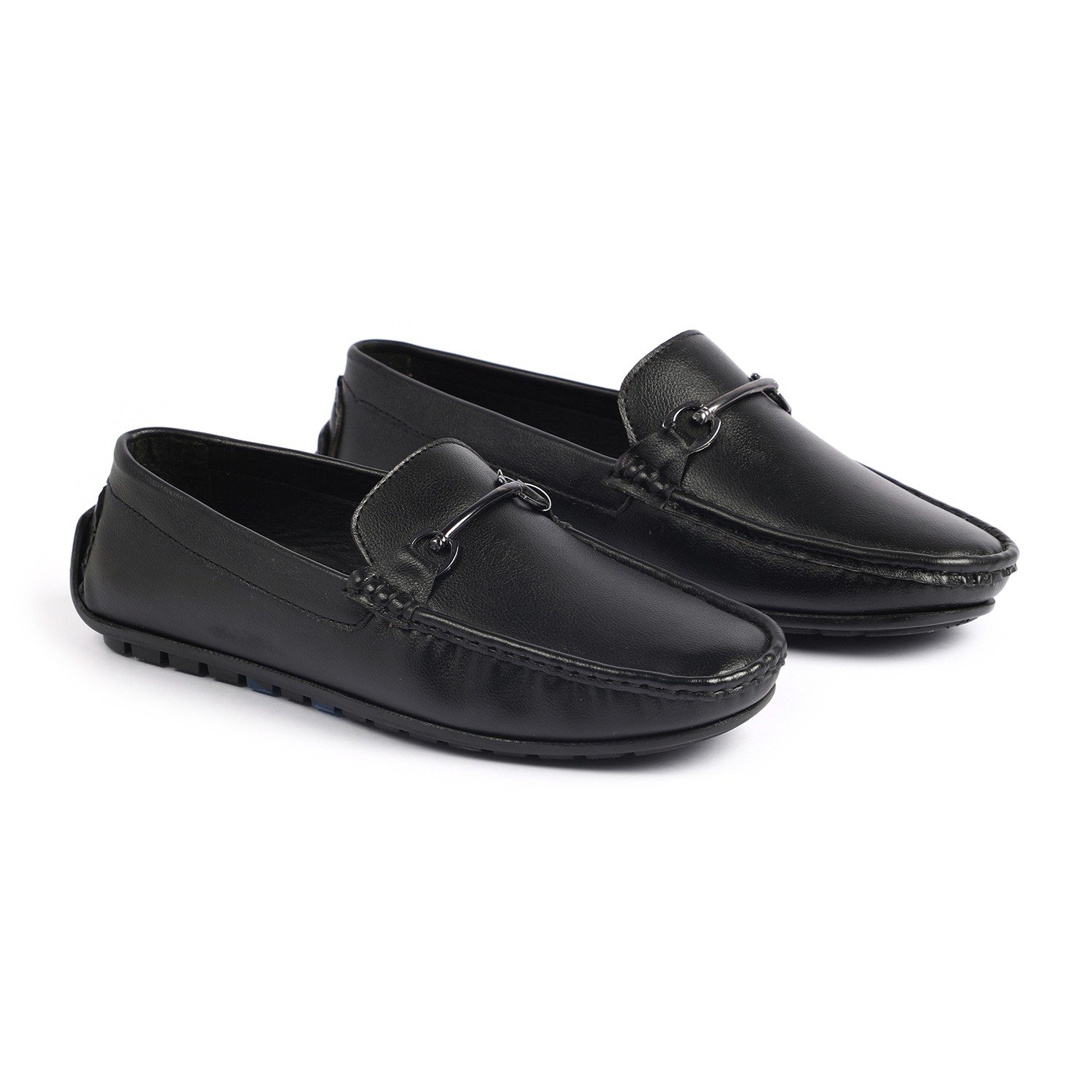 Men Black Casual Slip-Ons
