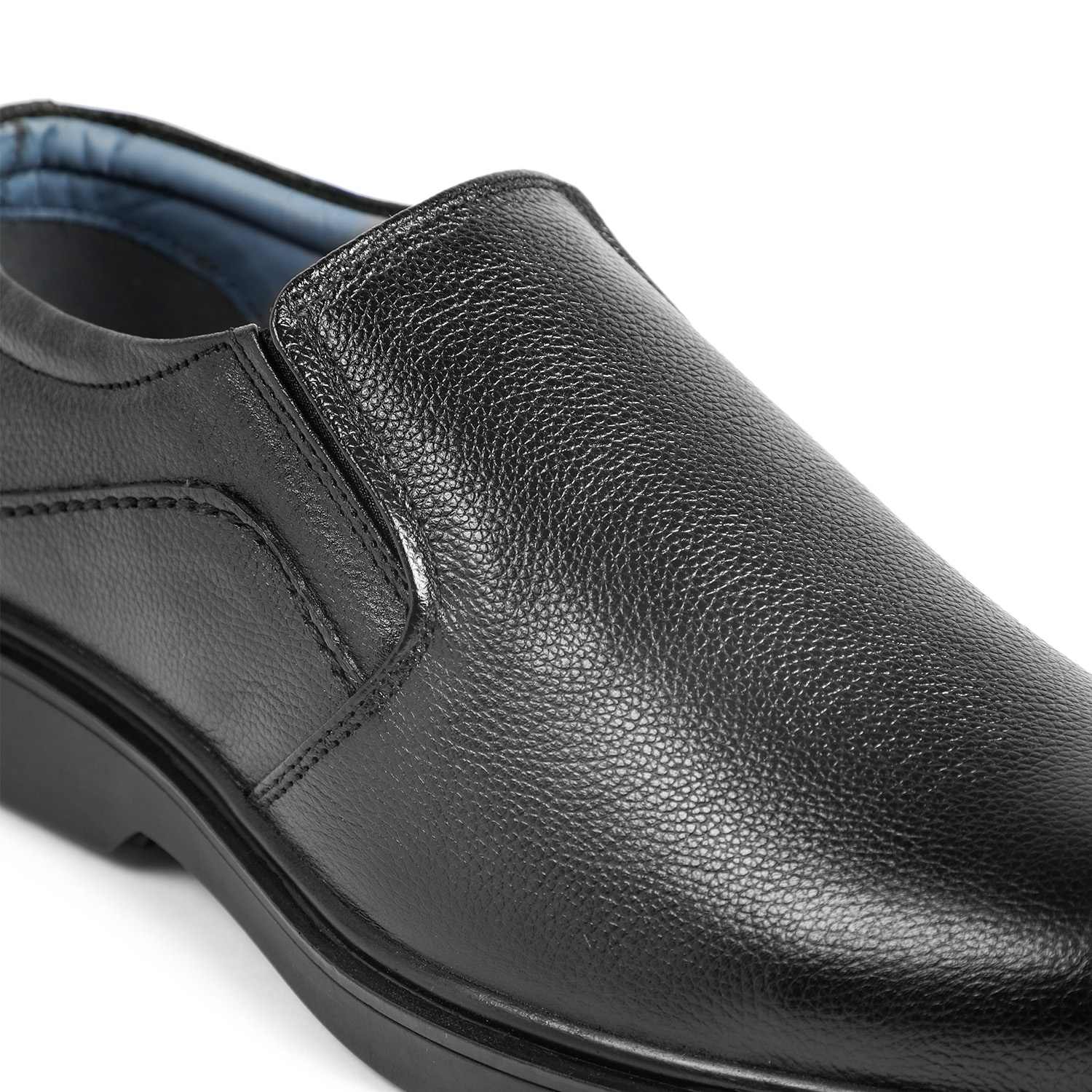 Men Black Formal Slip-Ons