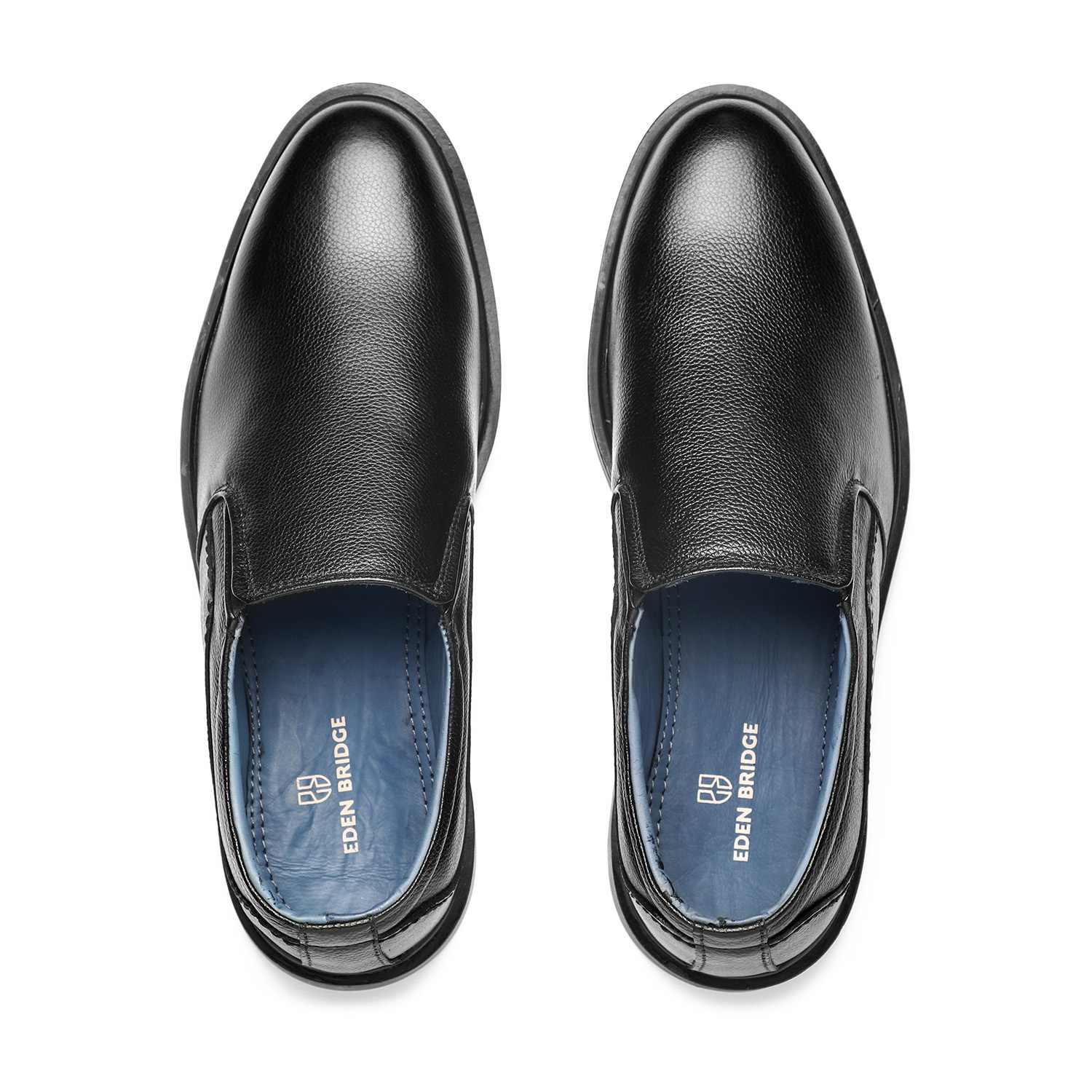 Men Black Formal Slip-Ons
