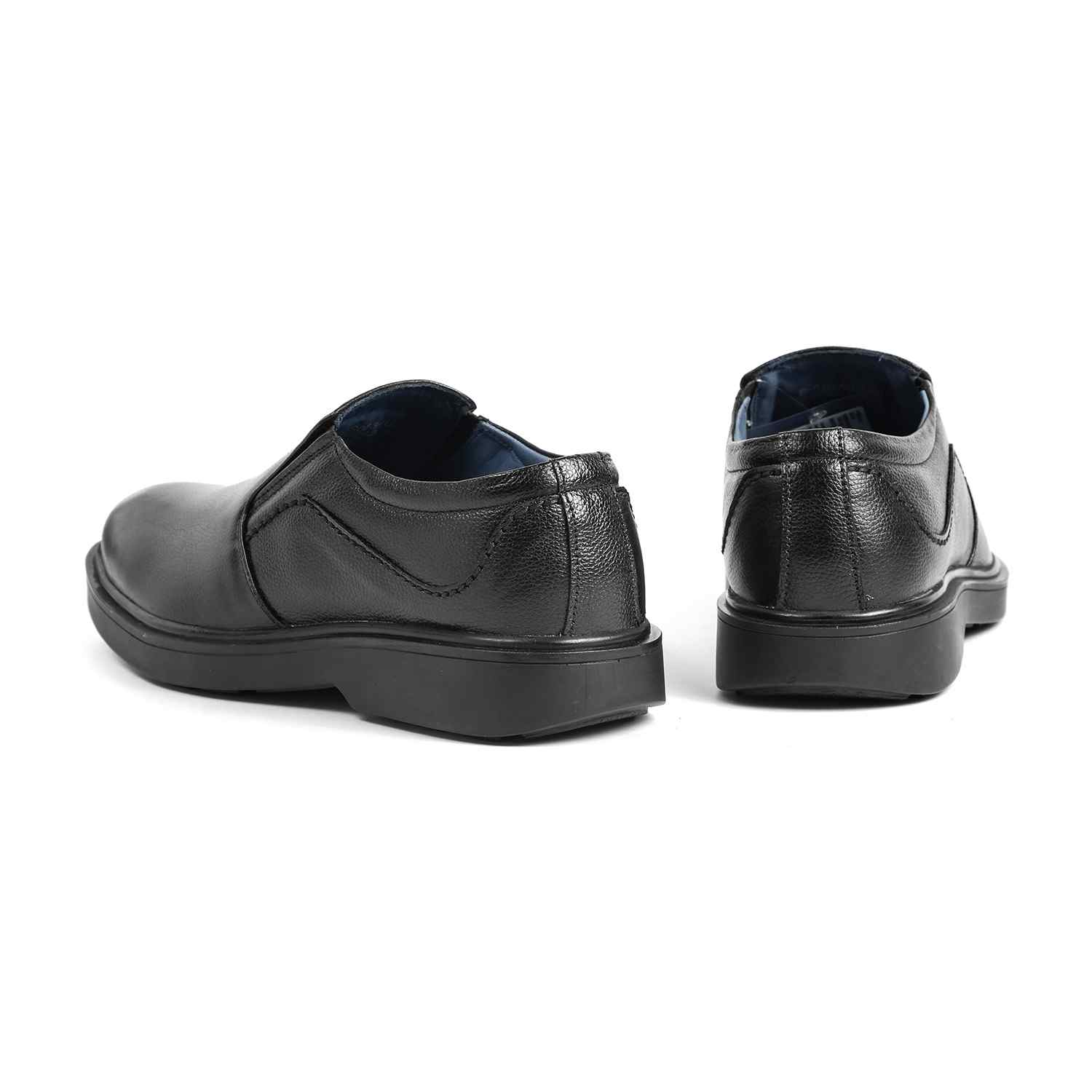 Men Black Formal Slip-Ons