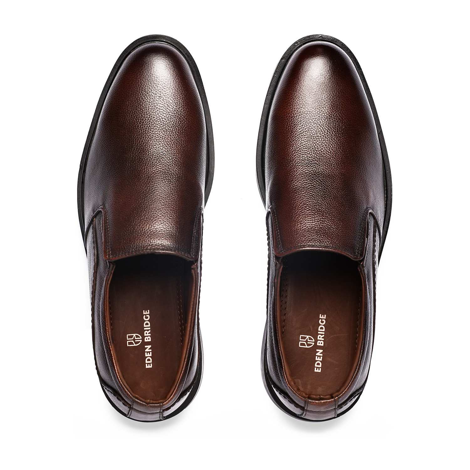 Men Brown Formal Slip-Ons