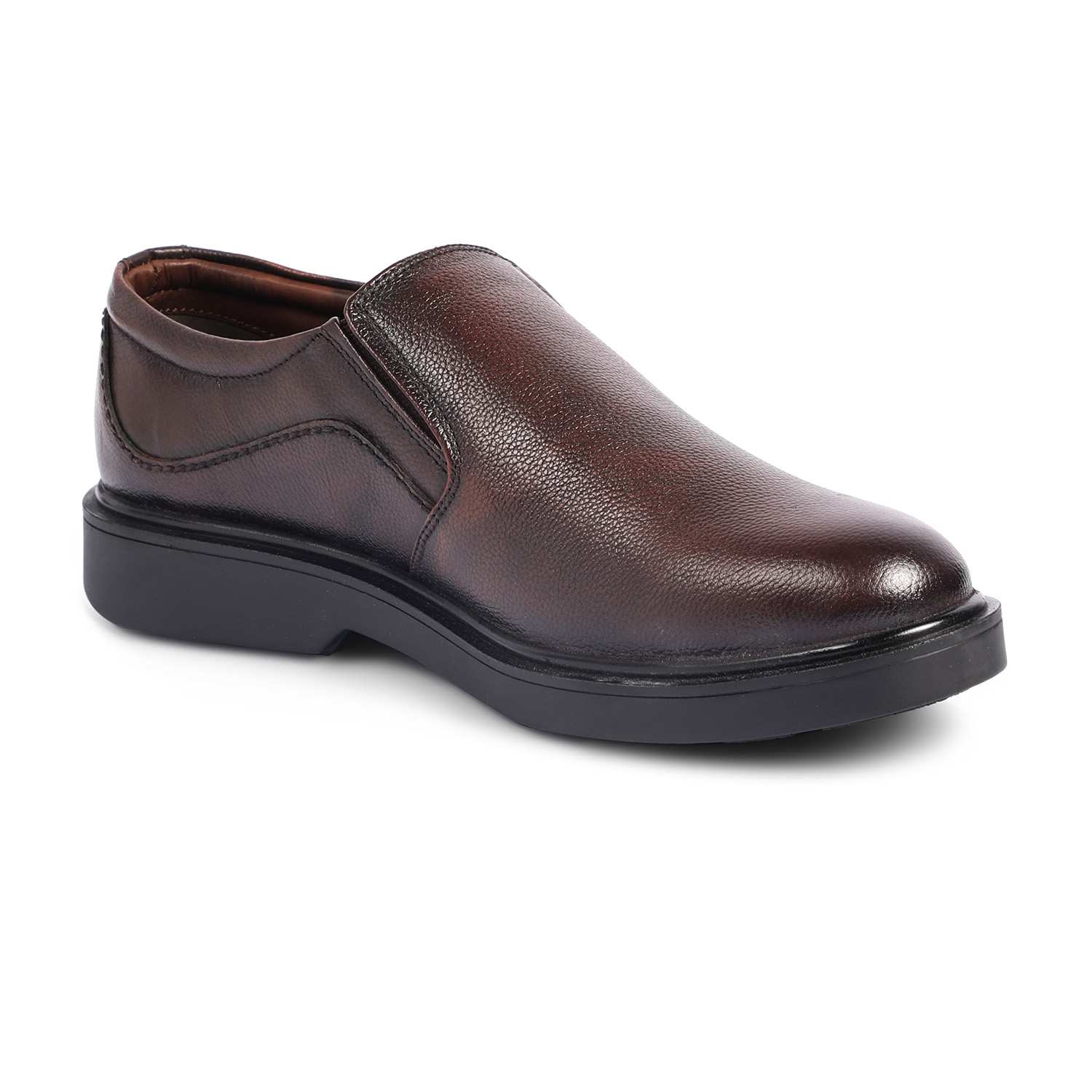 Men Brown Formal Slip-Ons