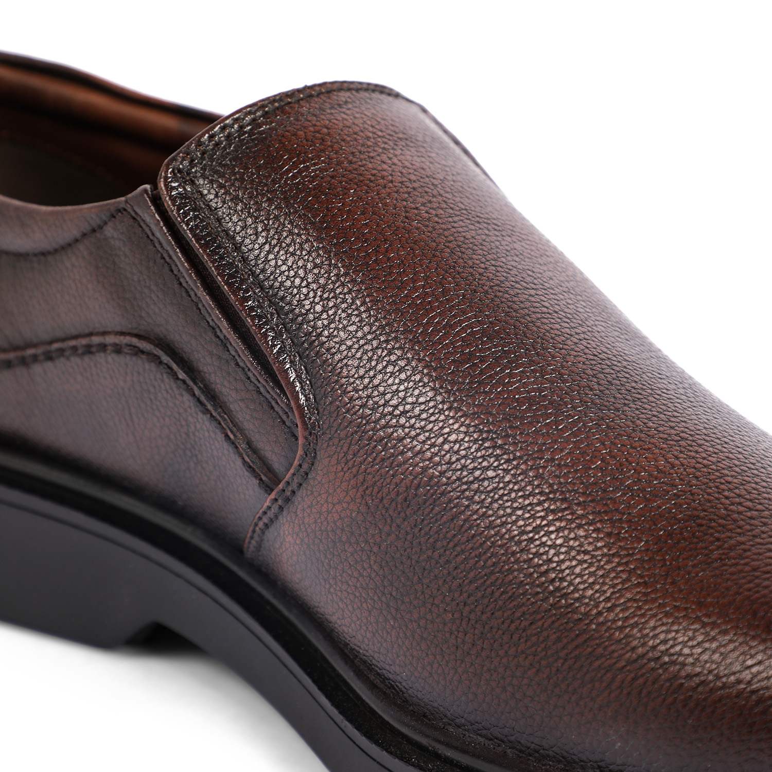 Men Brown Formal Slip-Ons