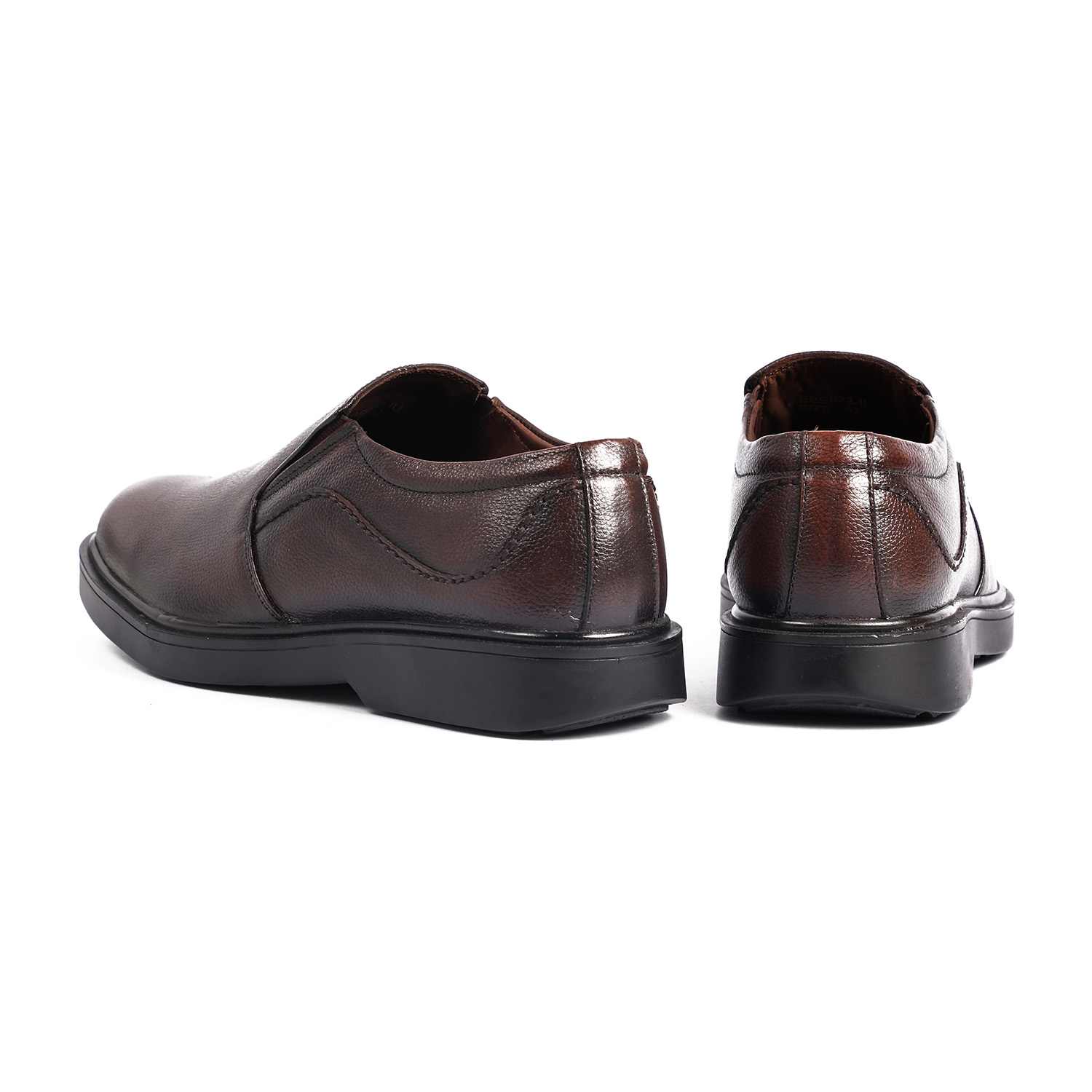 Men Brown Formal Slip-Ons