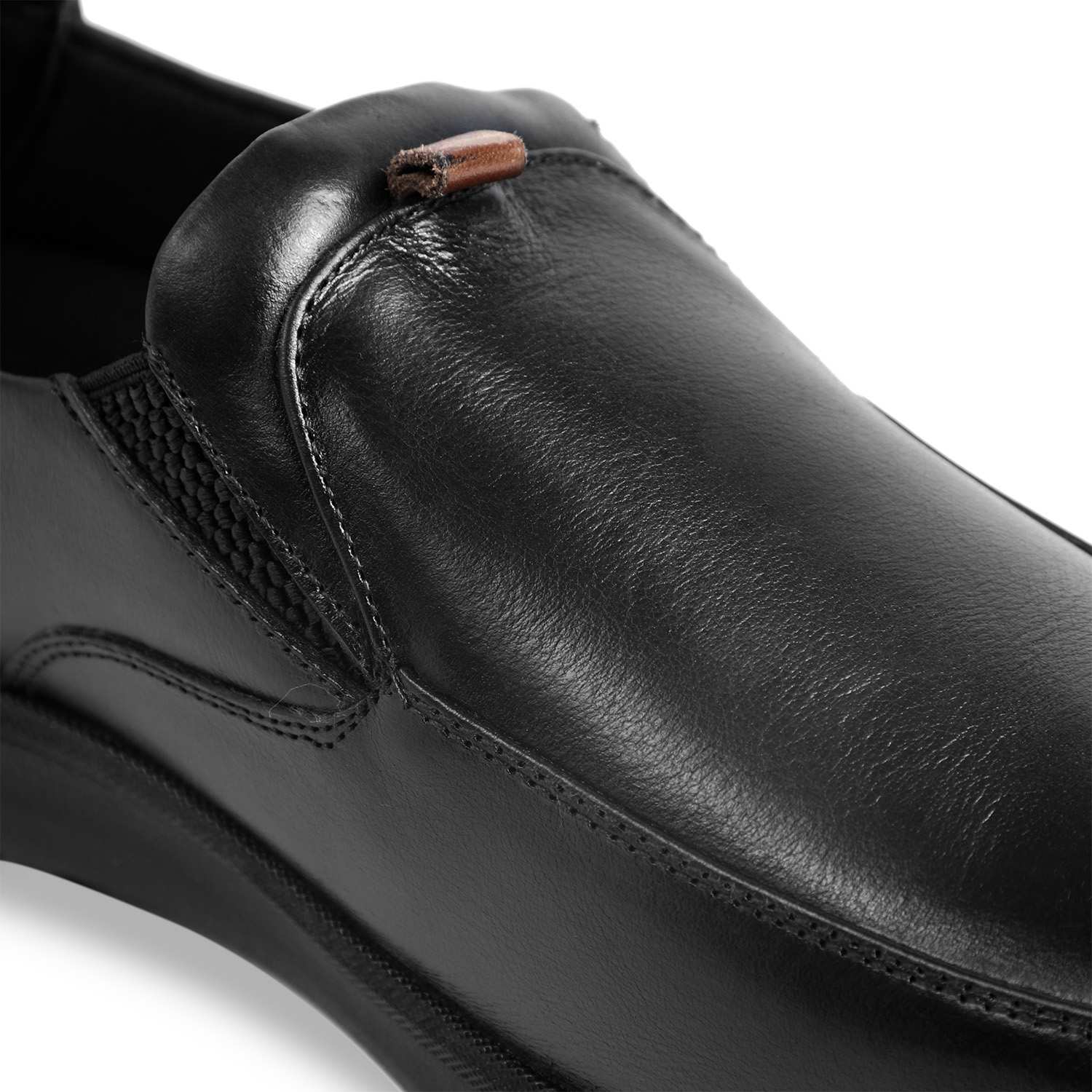 Men Black Formal Slip-Ons