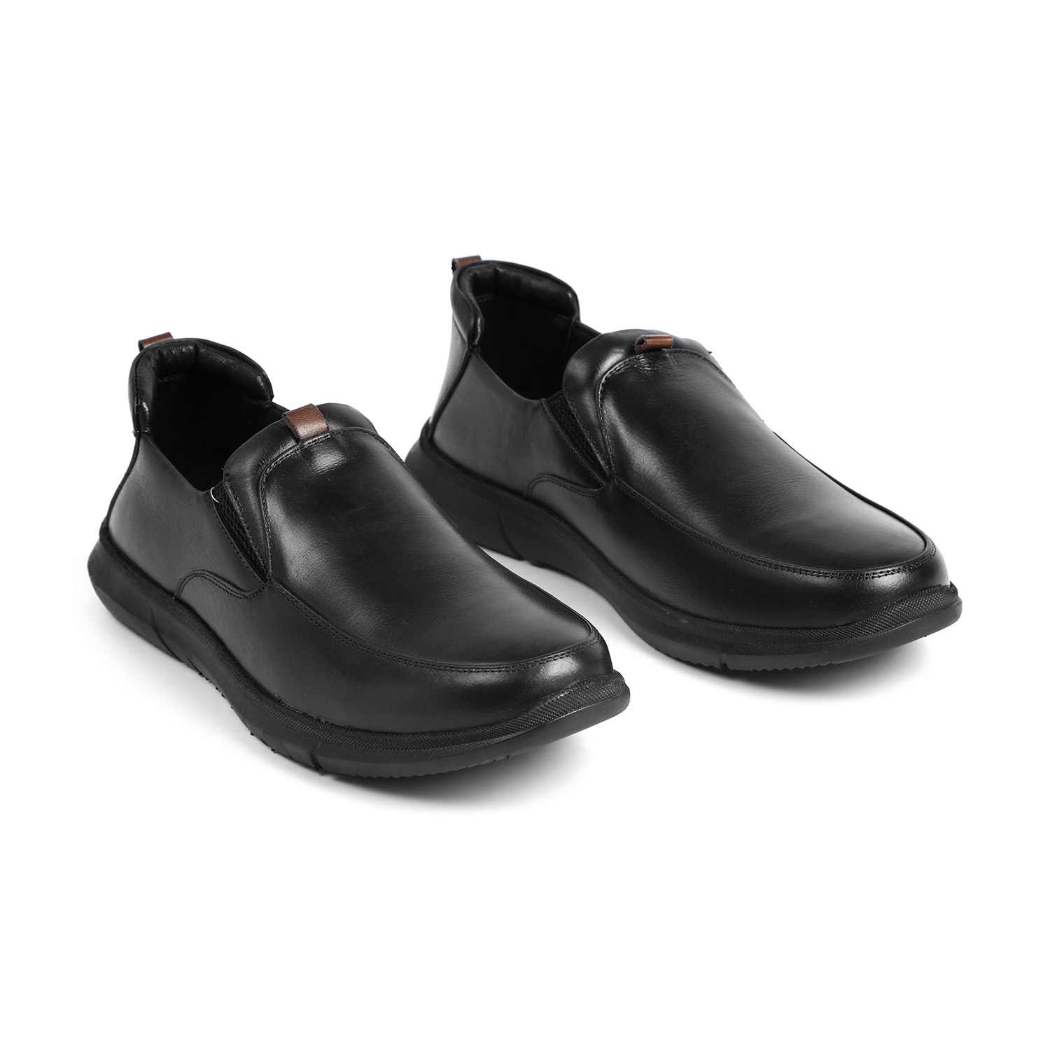 Men Black Formal Slip-Ons