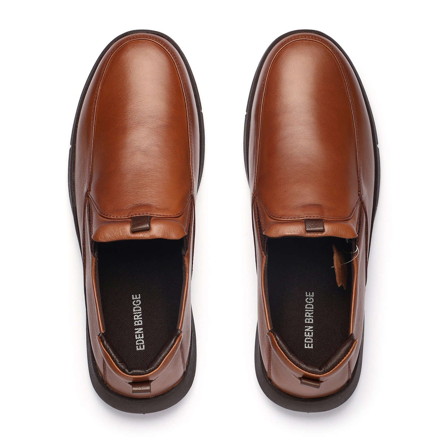 Men Tan Formal Slip-Ons
