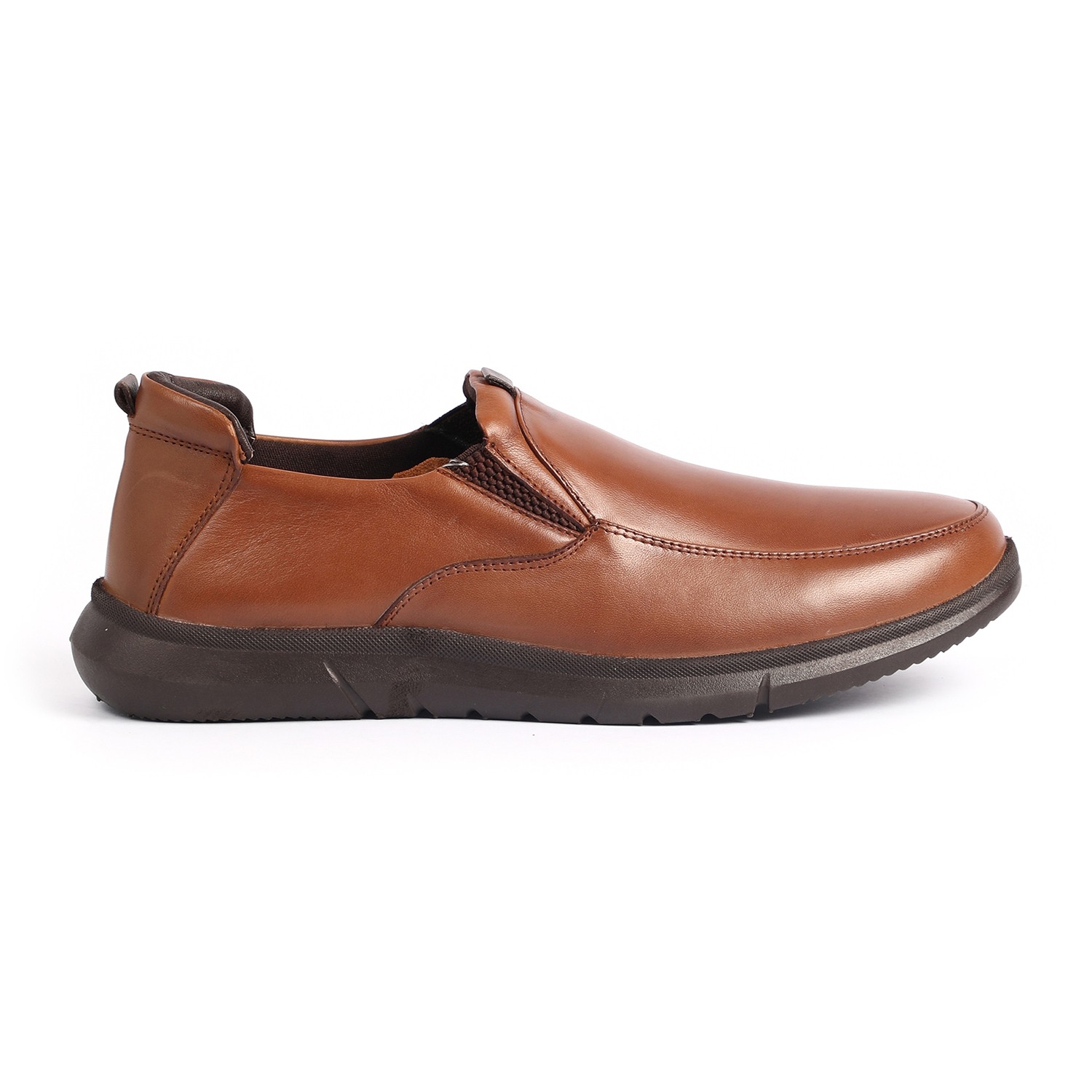 Men Tan Formal Slip-Ons