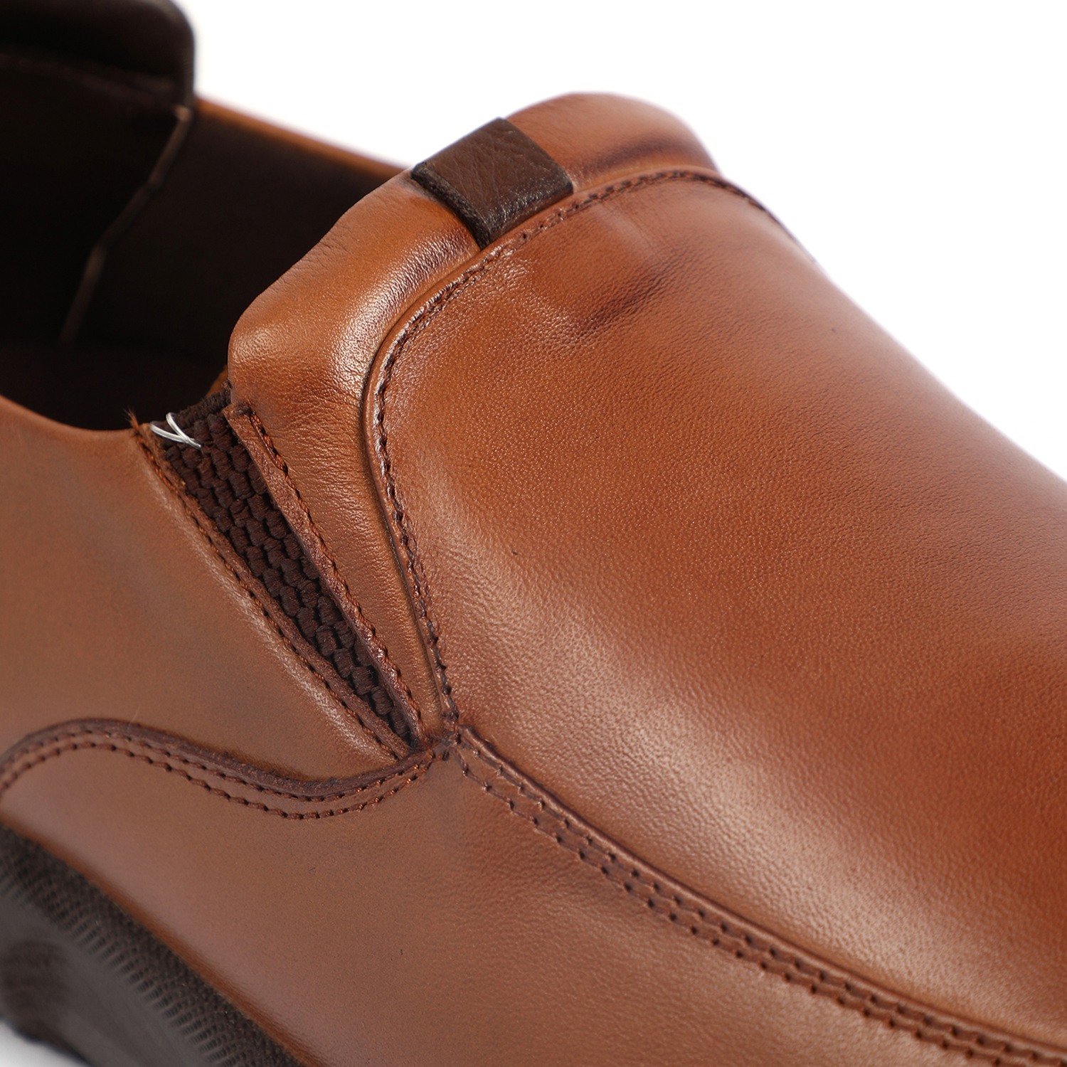 Men Tan Formal Slip-Ons
