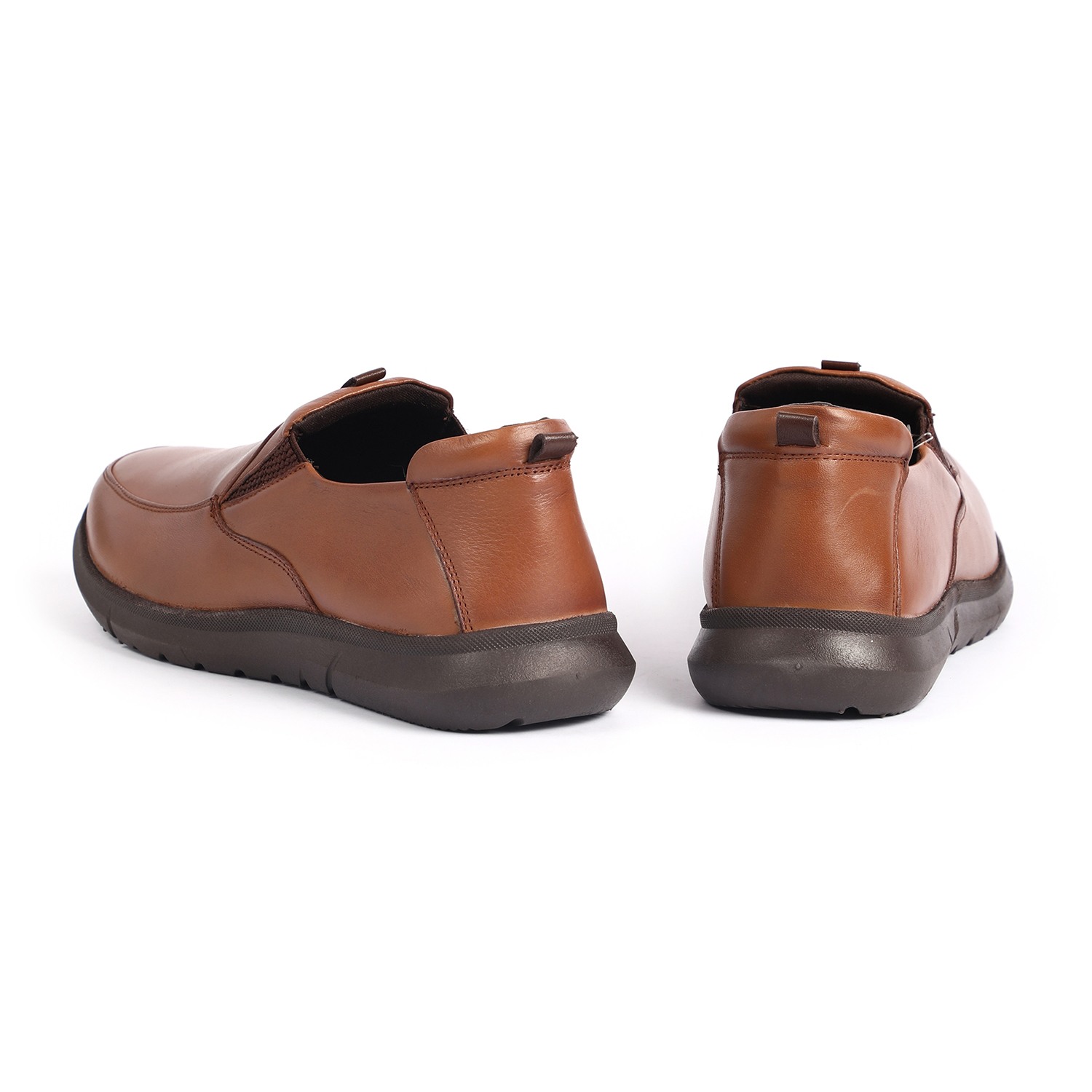 Men Tan Formal Slip-Ons