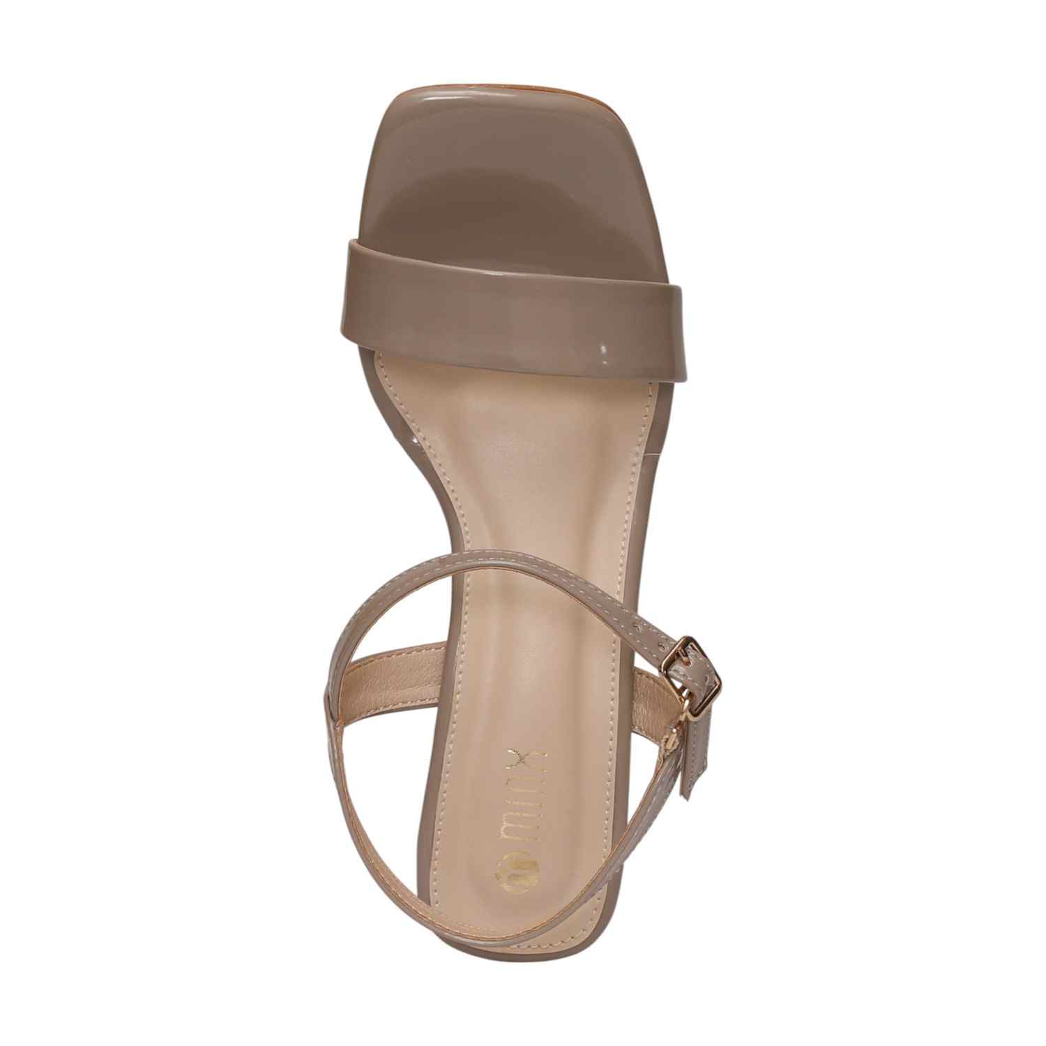 Women Khaki Sandals With Textured Strap